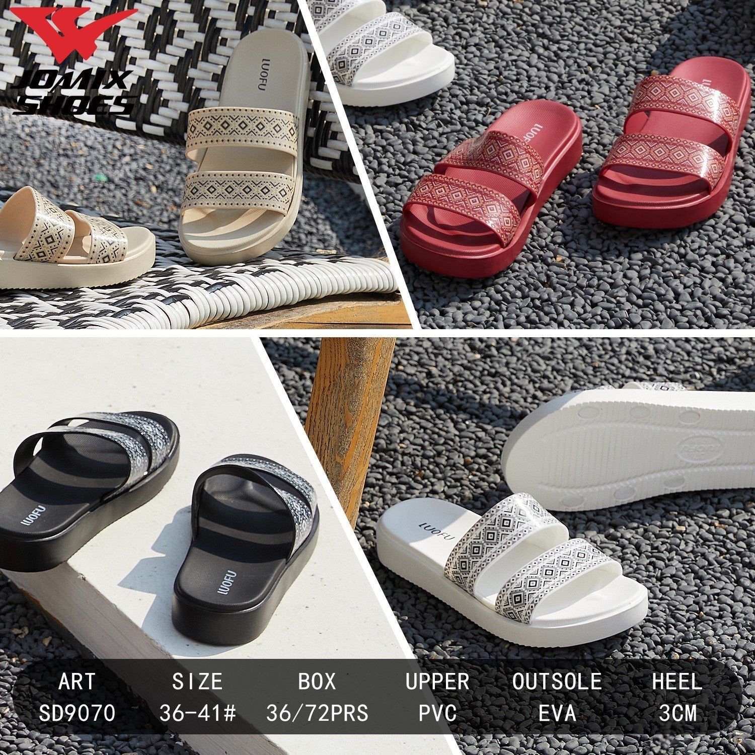 Ciabatte Donna LuoFu SD9070 - Fornitura all'ingrosso di Ciabatte Donna da Jomix Shoes B2B