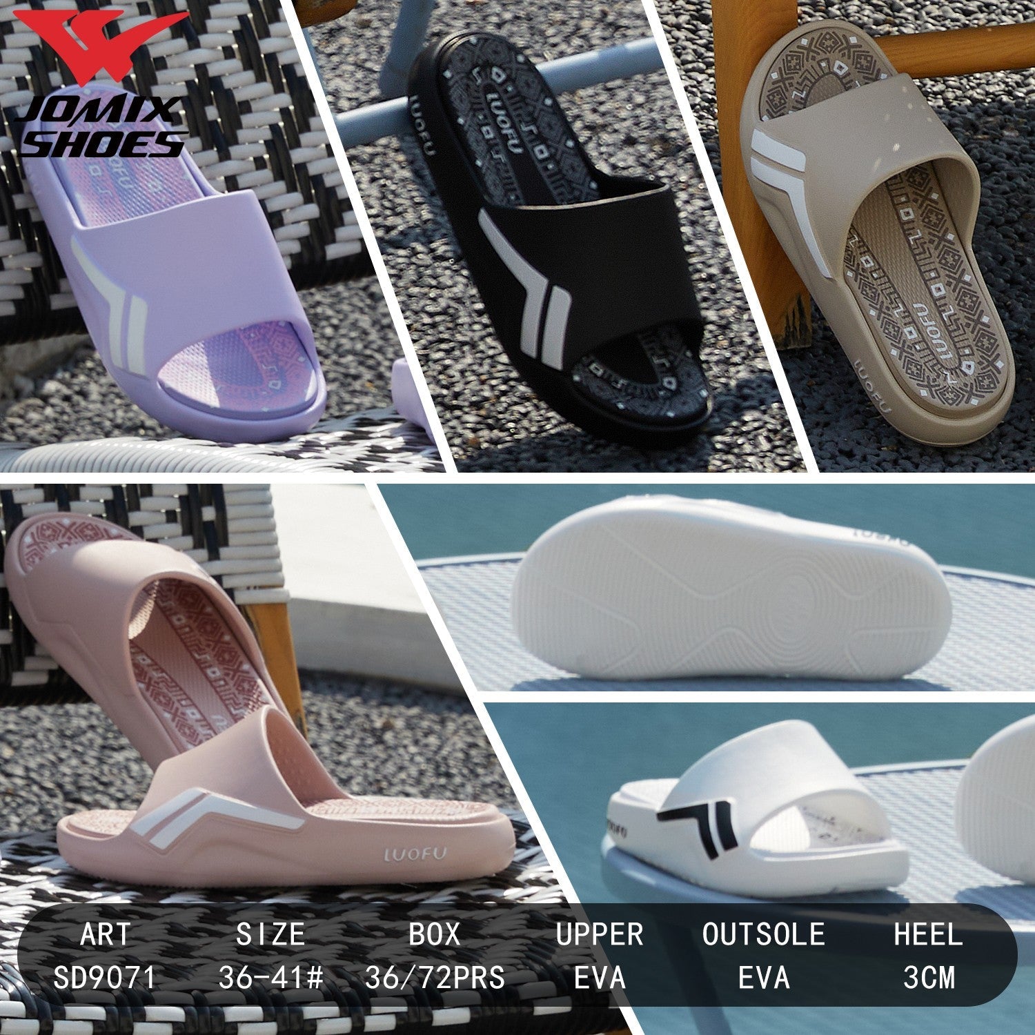 Ciabatte Donna LuoFu SD9071 - Fornitura all'ingrosso di Ciabatte Donna da Jomix Shoes B2B