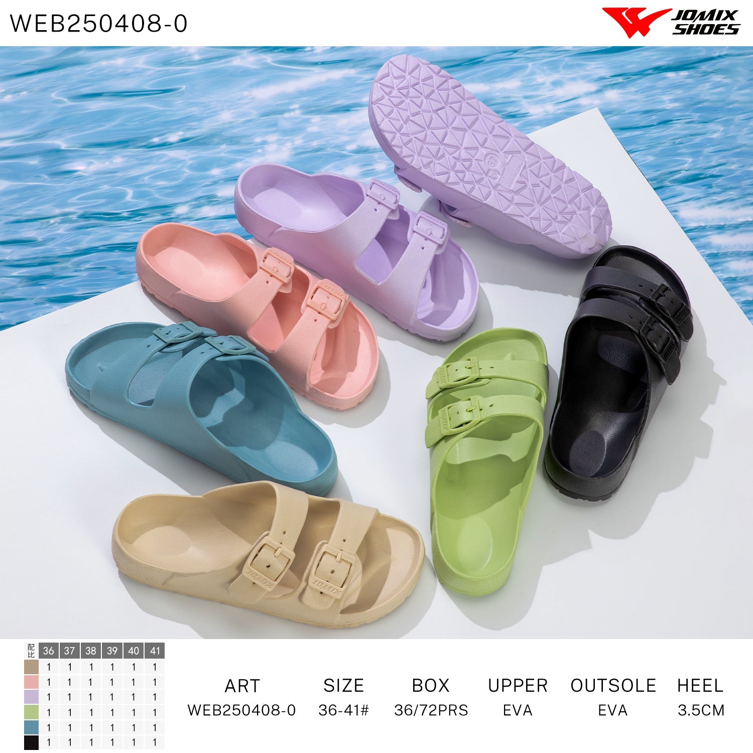 Ciabatte Donna Mix Colore Web250408 - 0 - Fornitura all'ingrosso di Ciabatte Donna da Jomix Shoes B2B