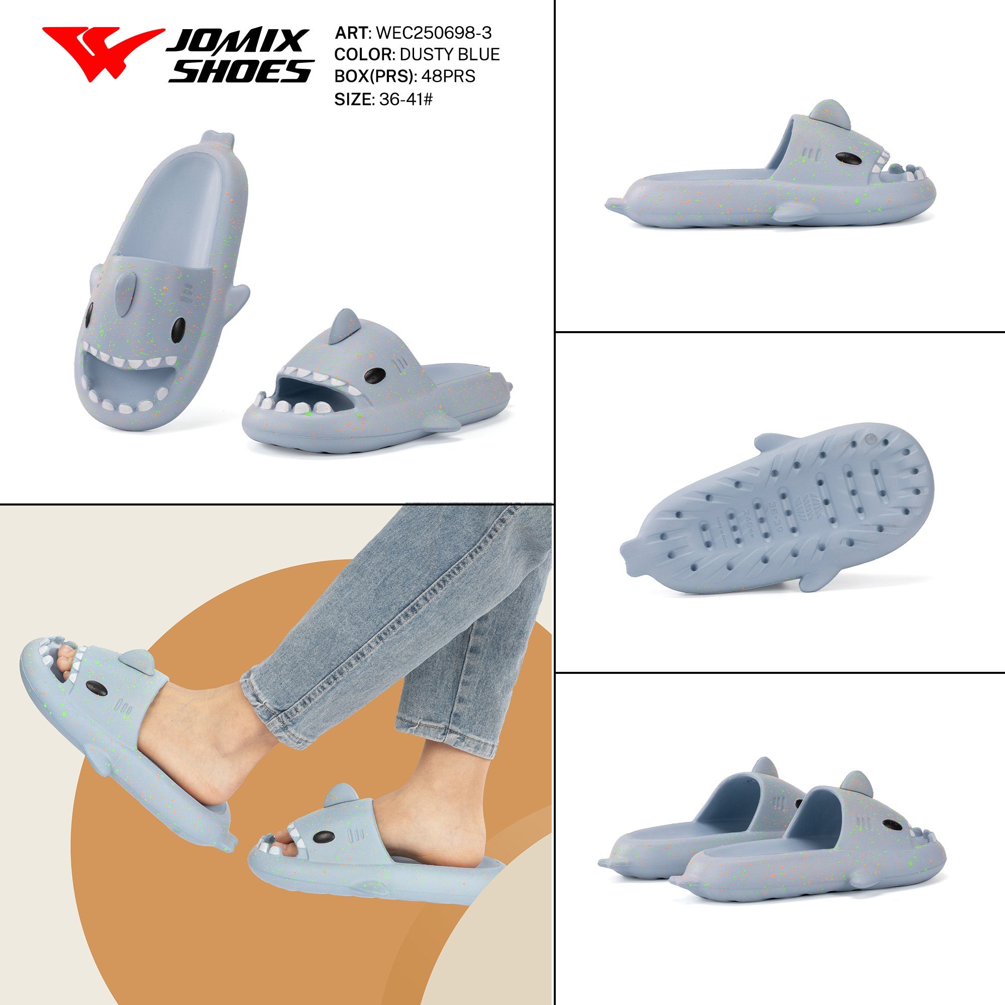 Ciabatte Donna Mix Colore Wec250698 - 3 - Fornitura all'ingrosso di Ciabatte Donna da Jomix Shoes B2B
