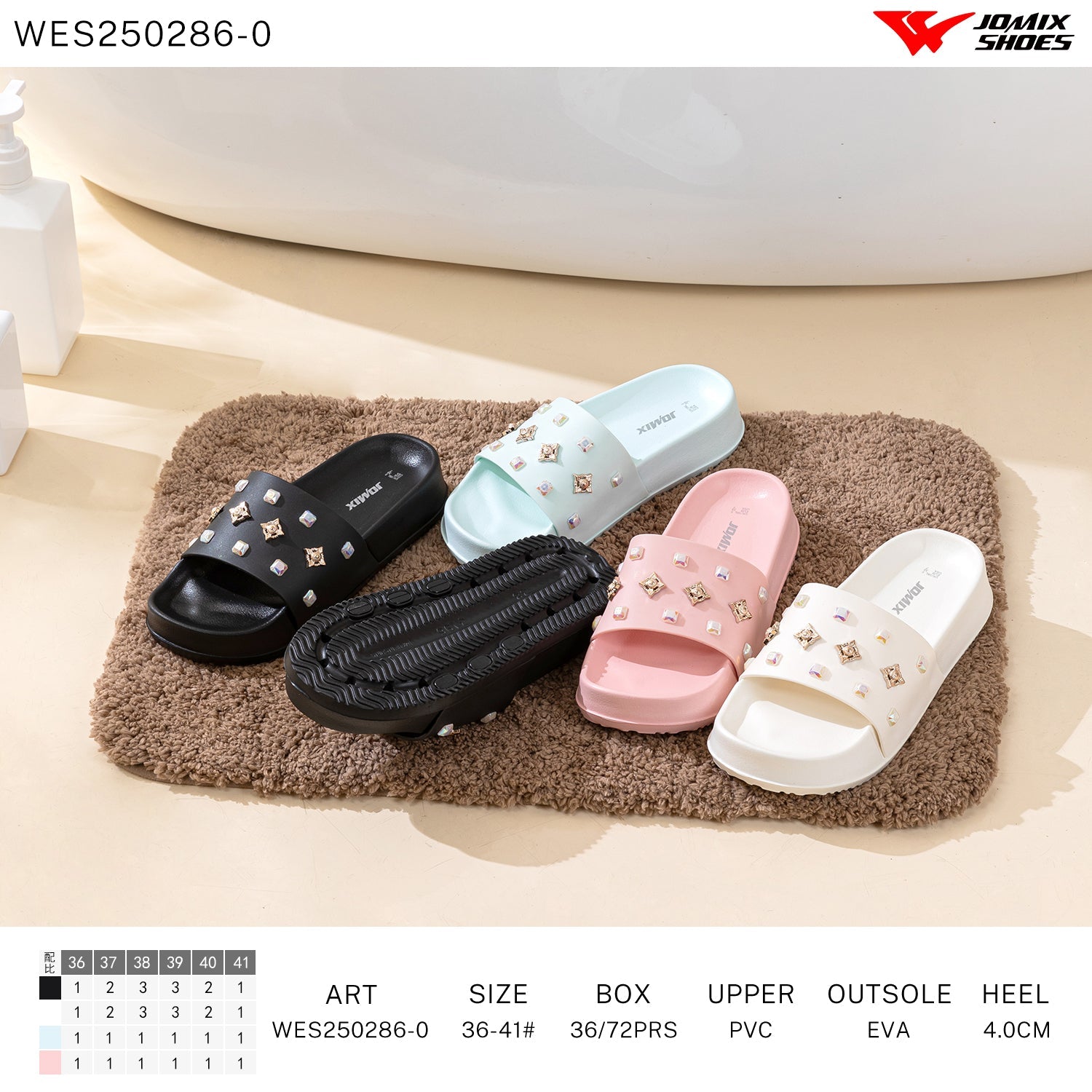 Ciabatte Donna Mix Colore Wes250286 - 0 - Fornitura all'ingrosso di Ciabatte Donna da Jomix Shoes B2B