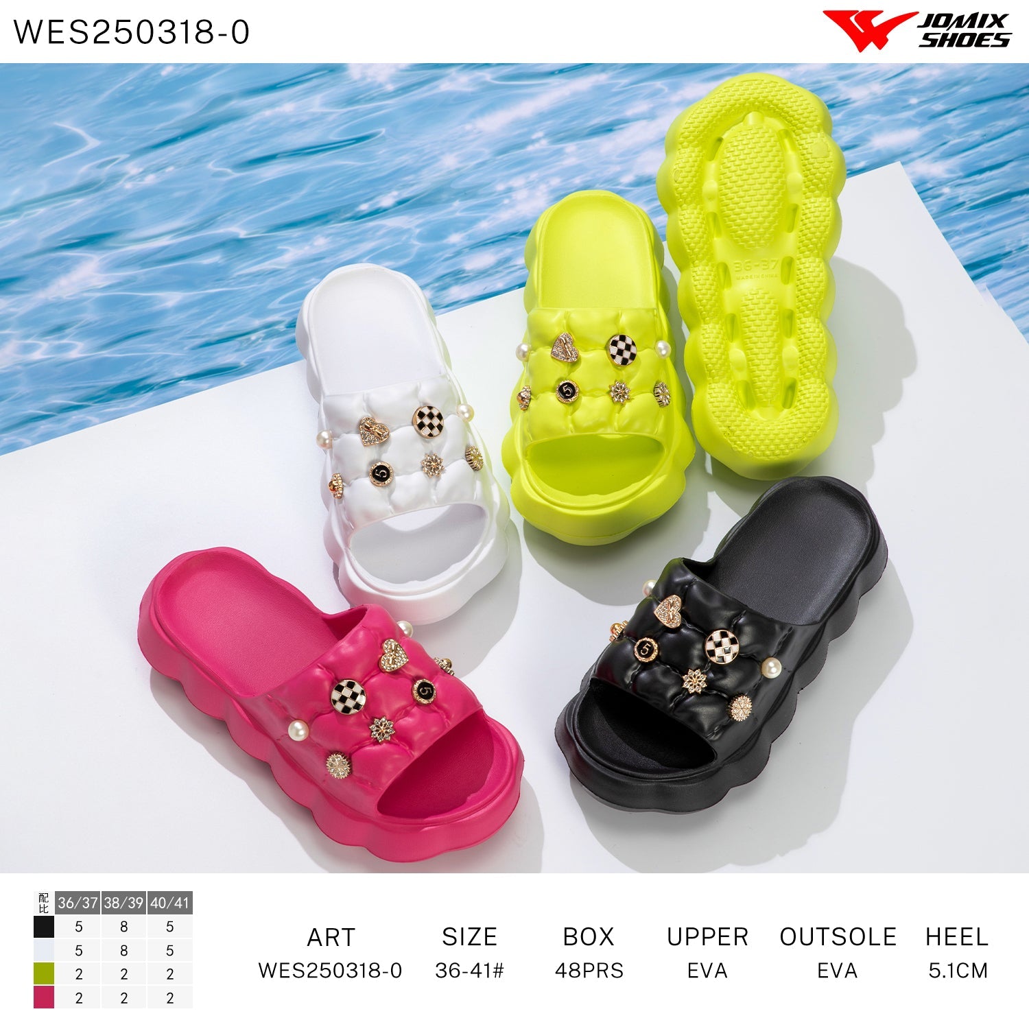 Ciabatte Donna Mix Colore Wes250318 - 0 - Fornitura all'ingrosso di Ciabatte Donna da Jomix Shoes B2B