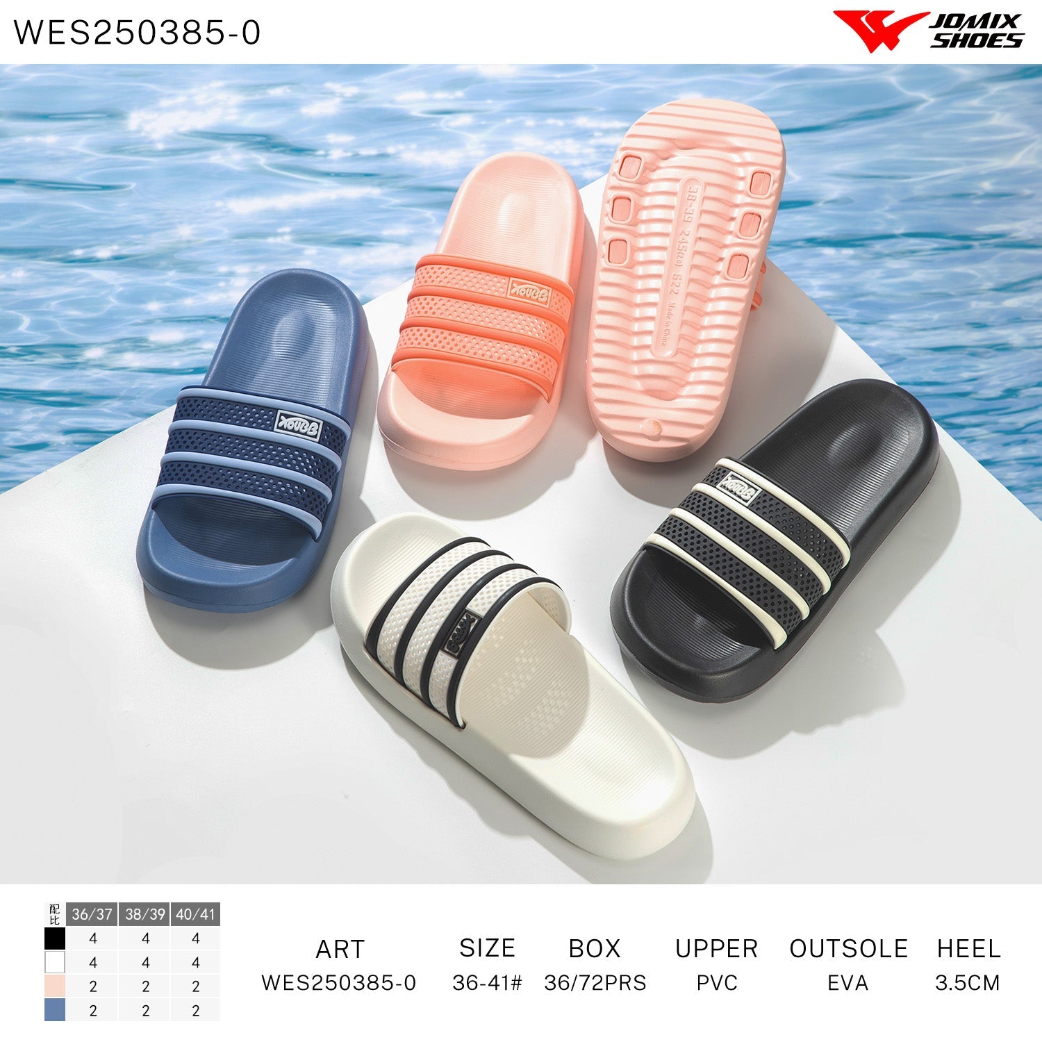 Ciabatte Donna Mix Colore Wes250385 - 0 - Fornitura all&#39;ingrosso di Ciabatte Donna da Jomix Shoes B2B