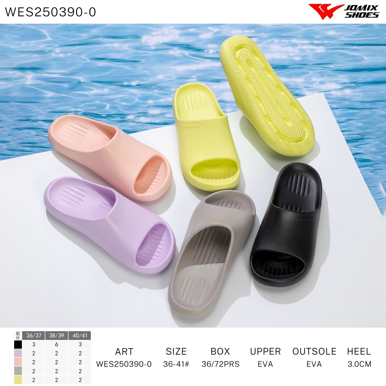 Ciabatte Donna Mix Colore Wes250390 - 0 - Fornitura all'ingrosso di Ciabatte Donna da Jomix Shoes B2B