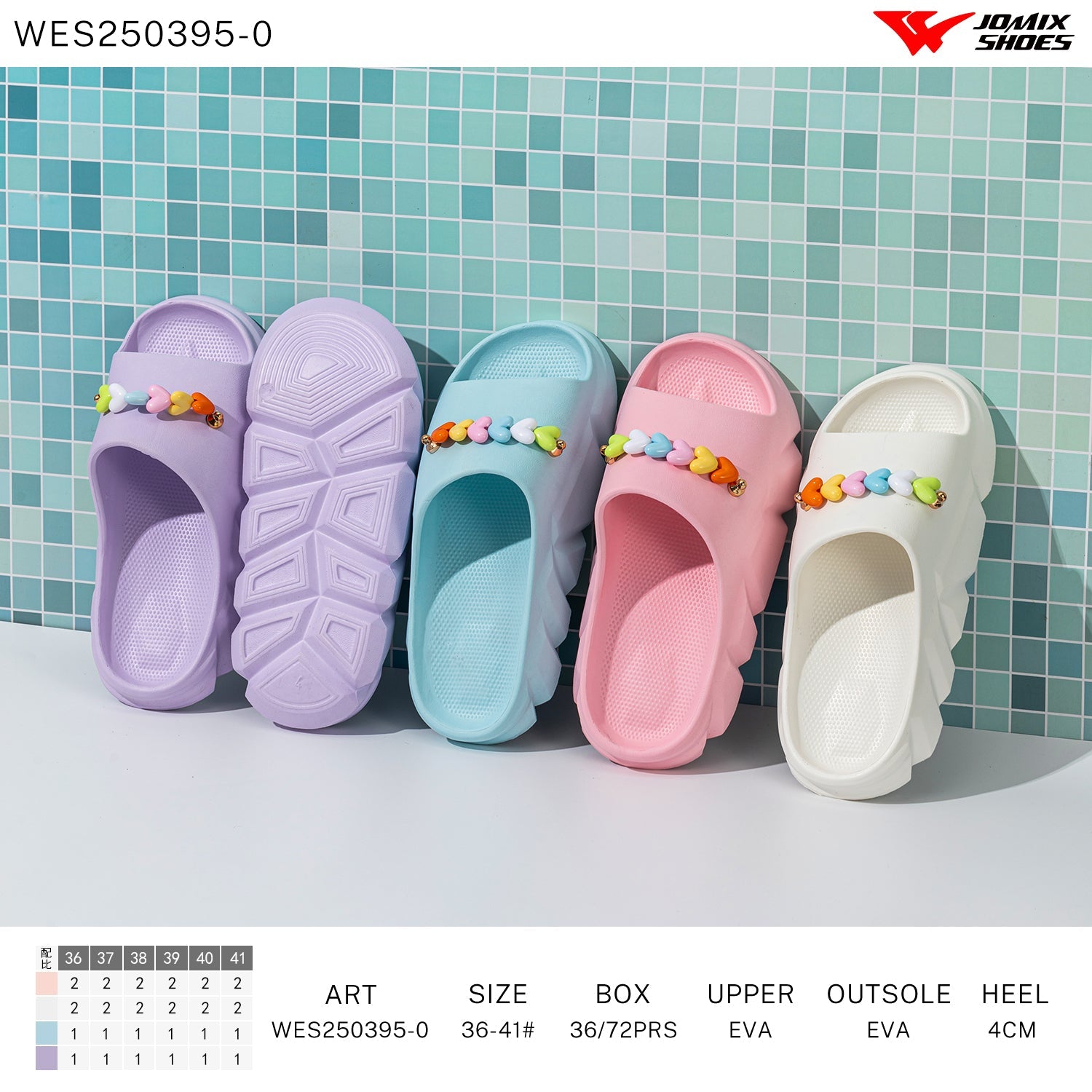 Ciabatte Donna Mix Colore Wes250395 - 0 - Fornitura all'ingrosso di Ciabatte Donna da Jomix Shoes B2B