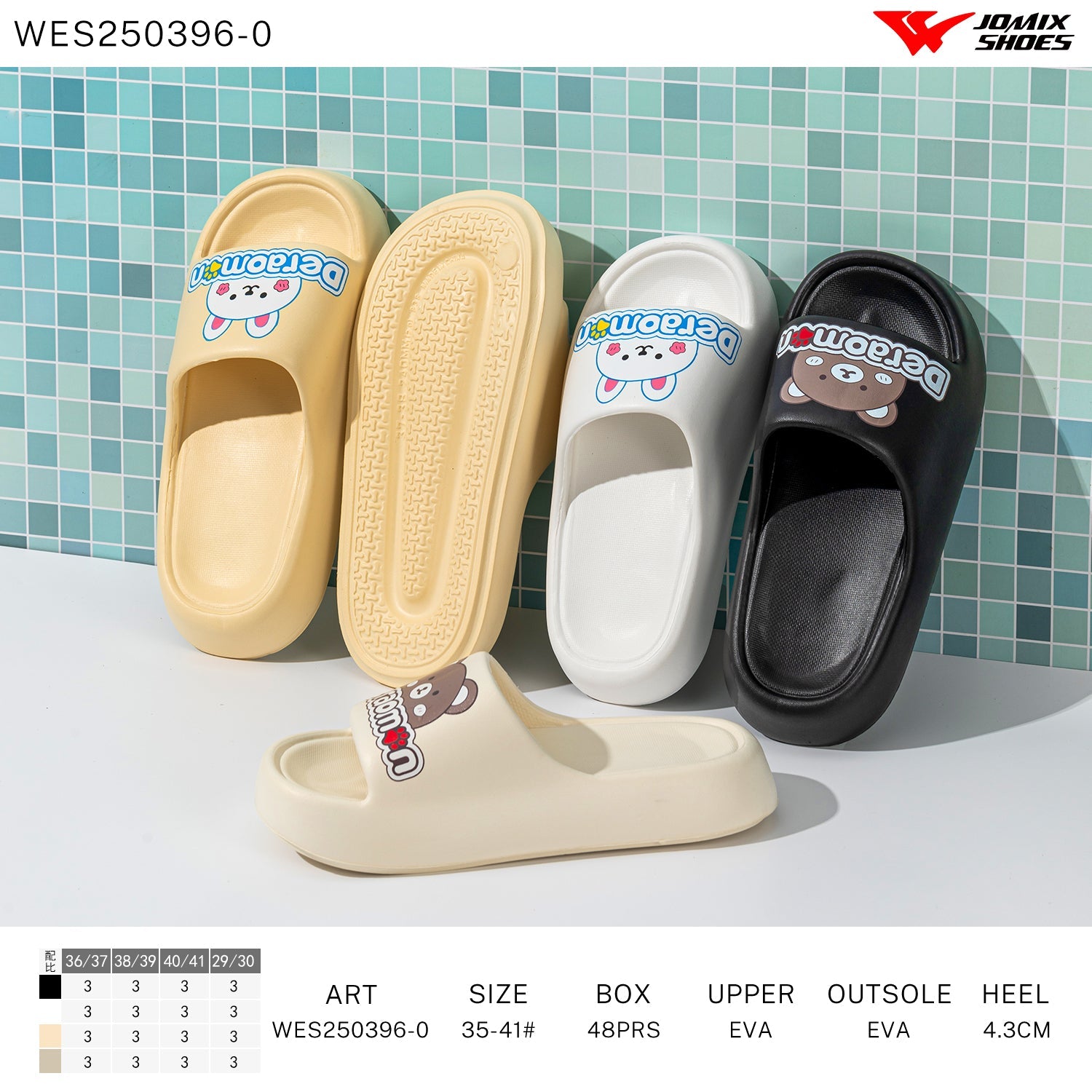 Ciabatte Donna Mix Colore Wes250396 - 0 - Fornitura all'ingrosso di Ciabatte Donna da Jomix Shoes B2B