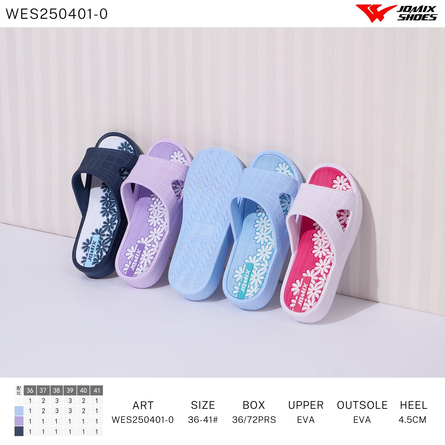 Ciabatte Donna Mix Colore Wes250401 - 0 - Fornitura all'ingrosso di Ciabatte Donna da Jomix Shoes B2B
