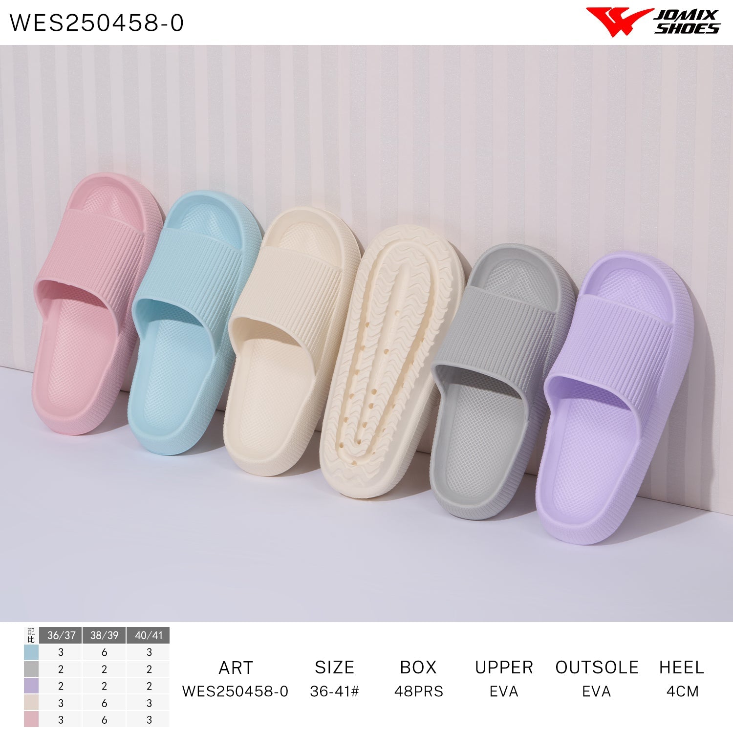 Ciabatte Donna Mix Colore Wes250458 - 0 - Fornitura all'ingrosso di Ciabatte Donna da Jomix Shoes B2B