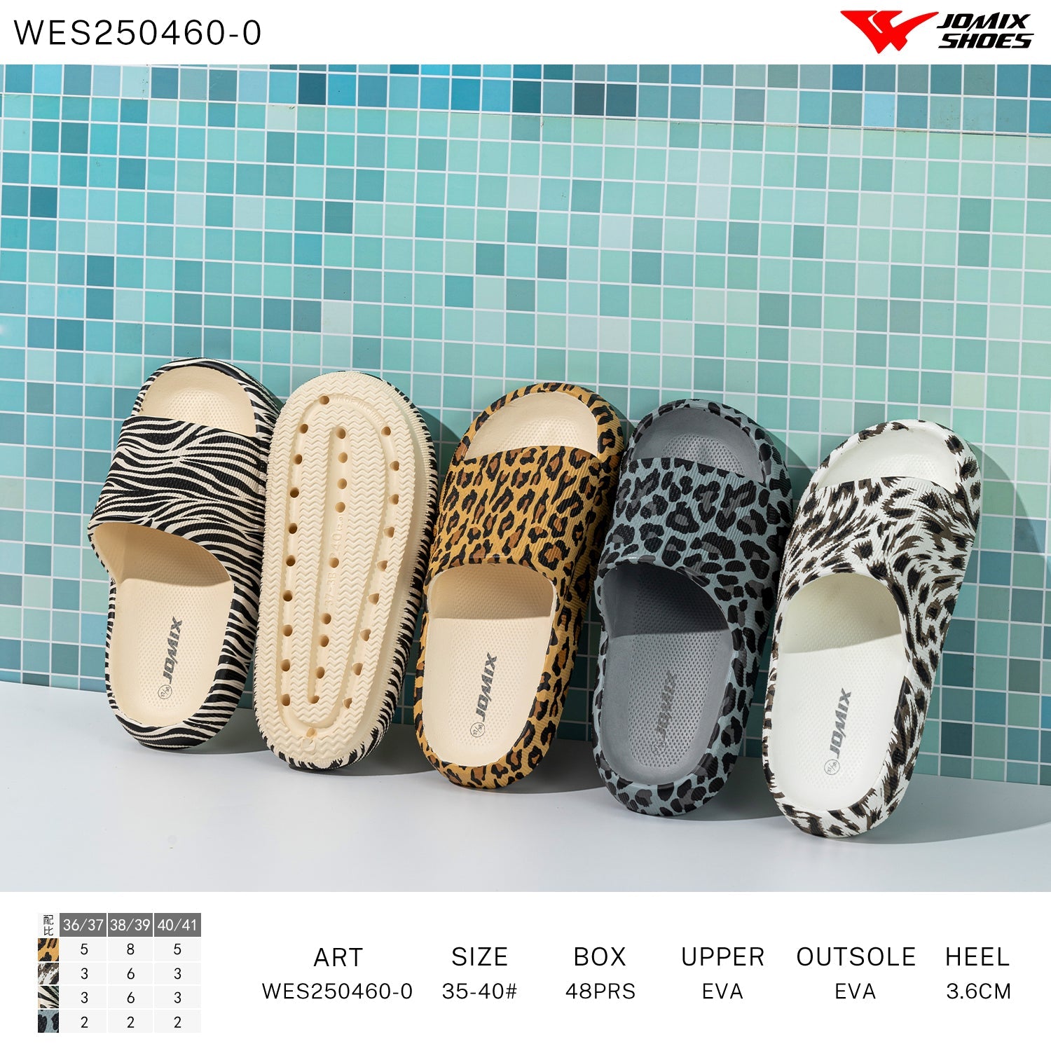 Ciabatte Donna Mix Colore Wes250460 - 0 - Fornitura all'ingrosso di Ciabatte Donna da Jomix Shoes B2B