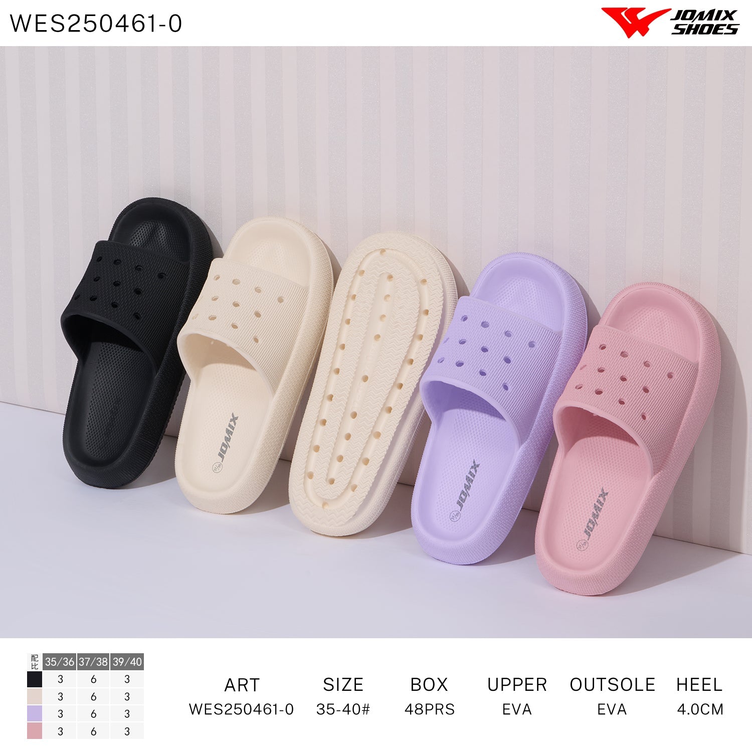 Ciabatte Donna Mix Colore Wes250461 - 0 - Fornitura all'ingrosso di Ciabatte Donna da Jomix Shoes B2B