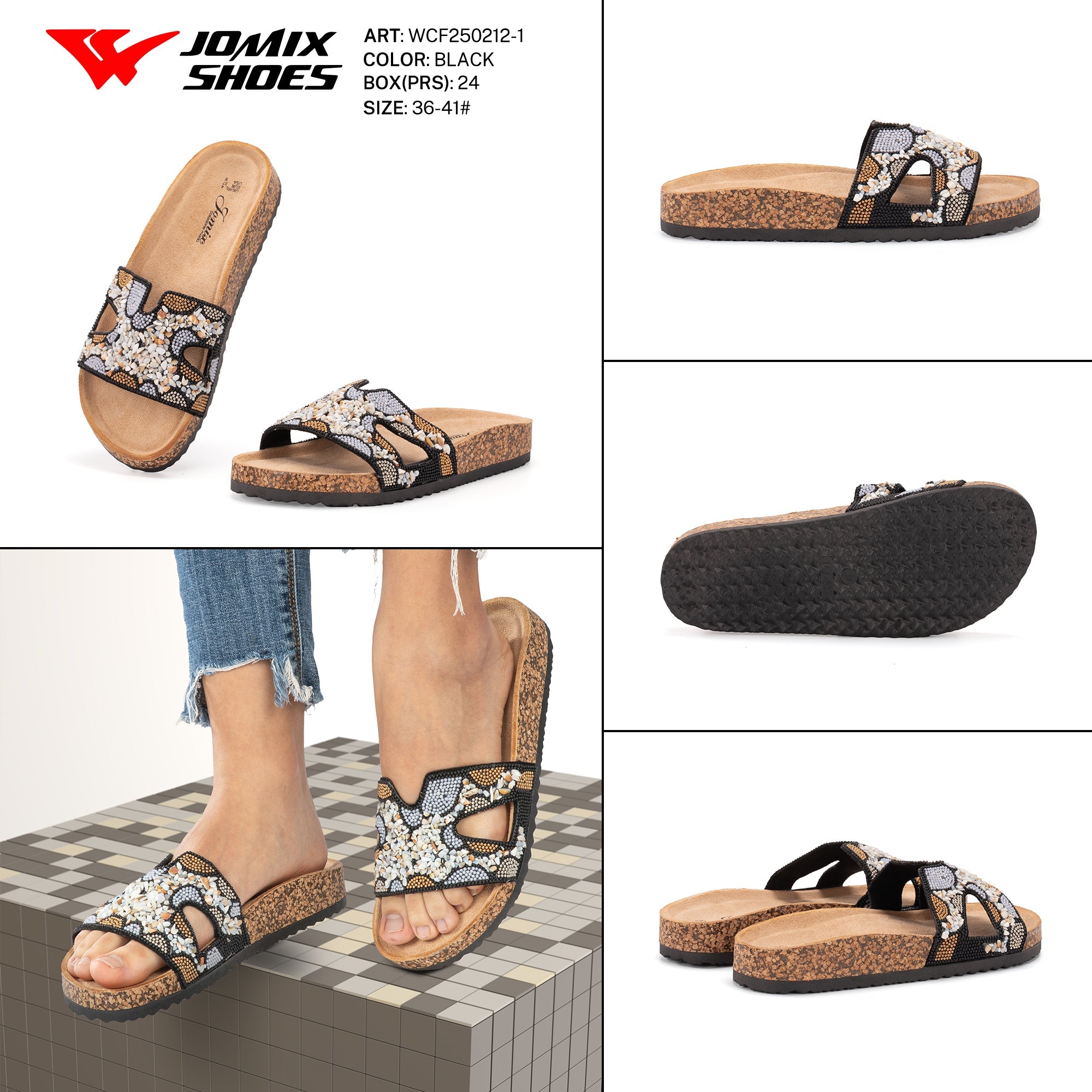 Ciabatte Tacco Alto Wcf250212 - 1 - Fornitura all'ingrosso di Sandali Donna da Jomix Shoes B2B