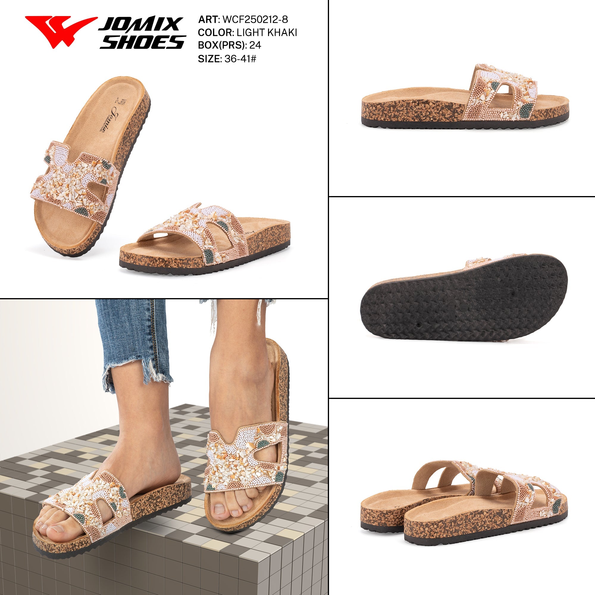 Ciabatte Tacco Alto Wcf250212 - 8 - Fornitura all'ingrosso di Sandali Donna da Jomix Shoes B2B