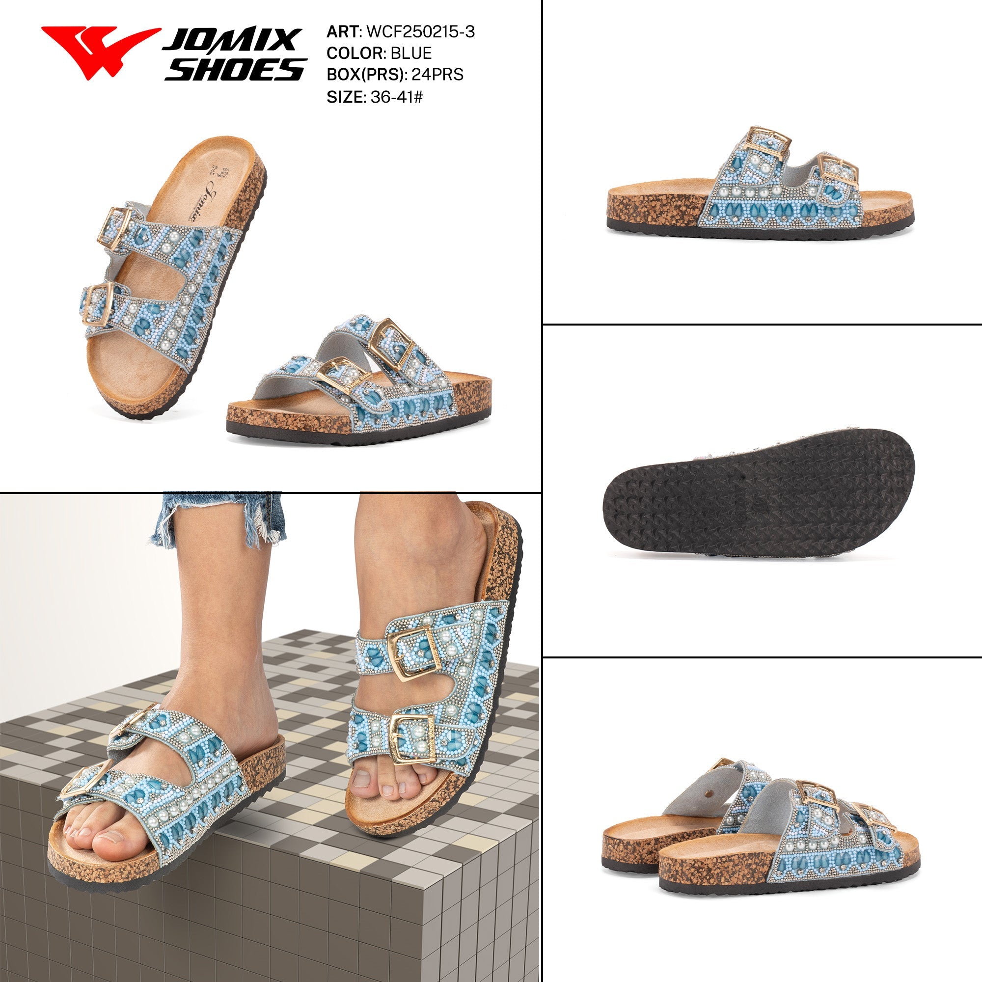 Ciabatte Tacco Alto Wcf250215 - 3 - Fornitura all'ingrosso di Sandali Donna da Jomix Shoes B2B