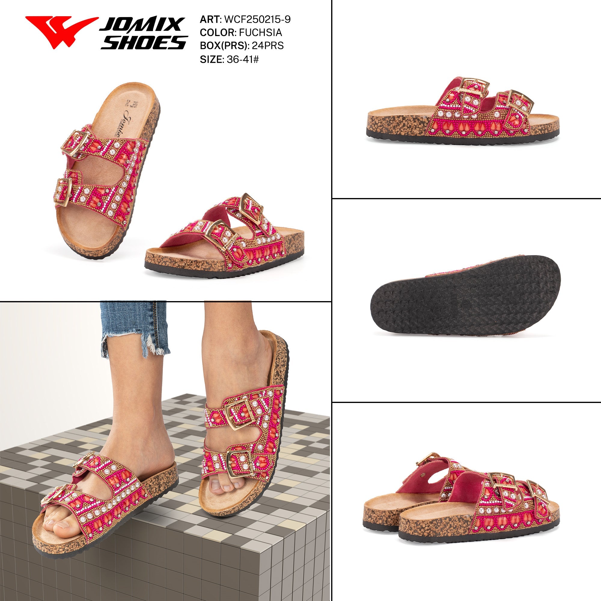 Ciabatte Tacco Alto Wcf250215 - 9 - Fornitura all&#39;ingrosso di Sandali Donna da Jomix Shoes B2B