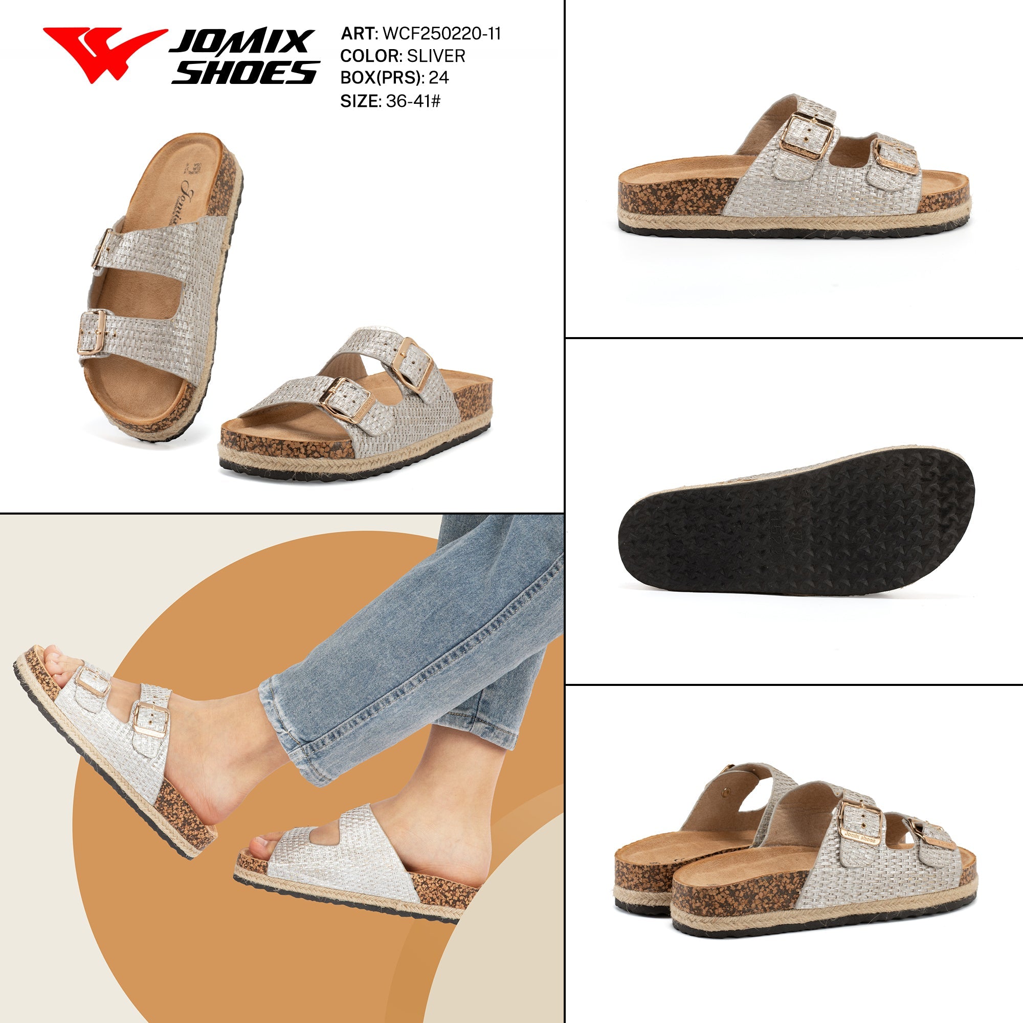 Ciabatte Tacco Alto Wcf250220 - 11 - Fornitura all'ingrosso di Sandali Donna da Jomix Shoes B2B