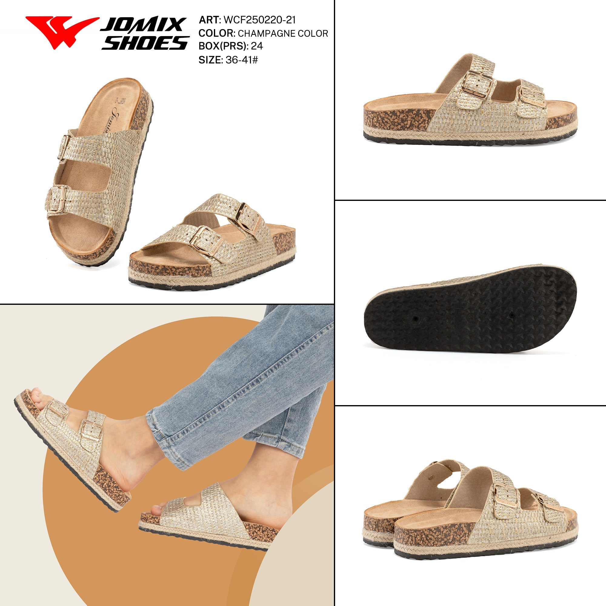 Ciabatte Tacco Alto Wcf250220 - 21 - Fornitura all&#39;ingrosso di Sandali Donna da Jomix Shoes B2B