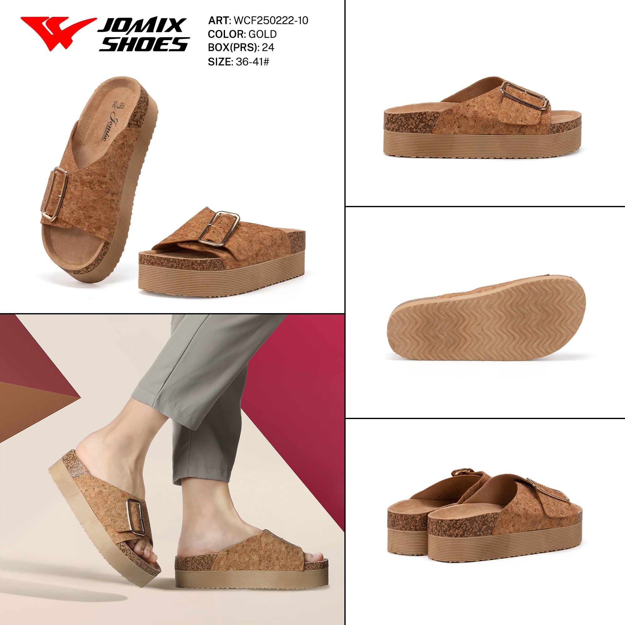 Ciabatte Tacco Alto Wcf250222 - 10 - Fornitura all'ingrosso di Sandali Donna da Jomix Shoes B2B