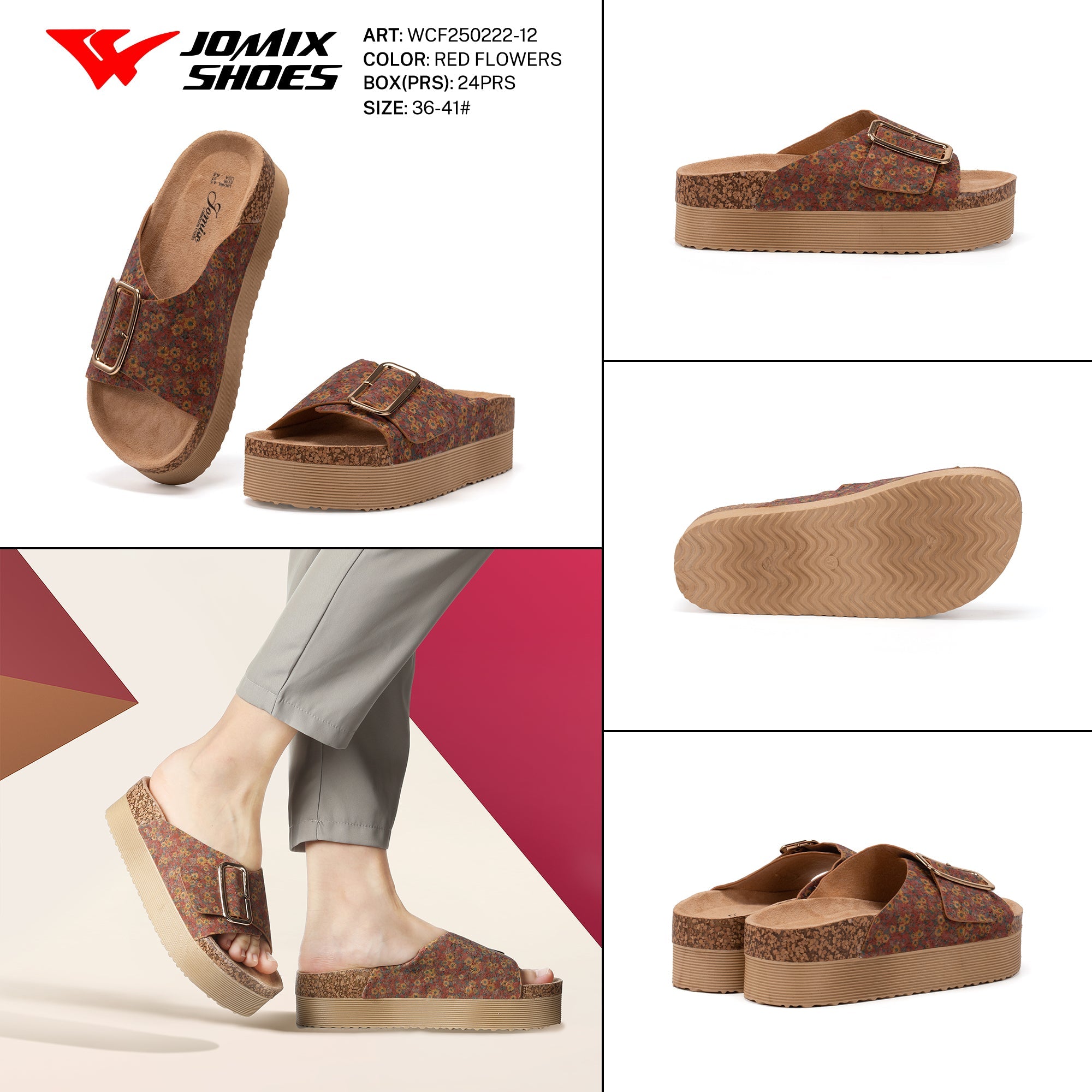Ciabatte Tacco Alto Wcf250222 - 12 - Fornitura all'ingrosso di Sandali Donna da Jomix Shoes B2B