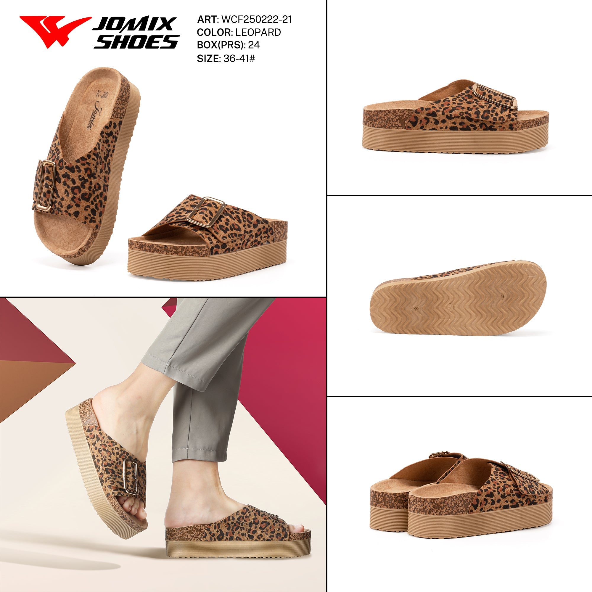 Ciabatte Tacco Alto Wcf250222 - 21 - Fornitura all'ingrosso di Sandali Donna da Jomix Shoes B2B