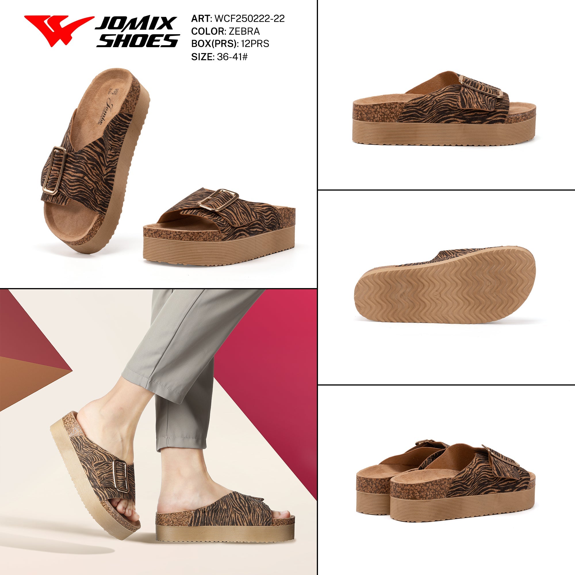 Ciabatte Tacco Alto Wcf250222 - 22 - Fornitura all'ingrosso di Sandali Donna da Jomix Shoes B2B