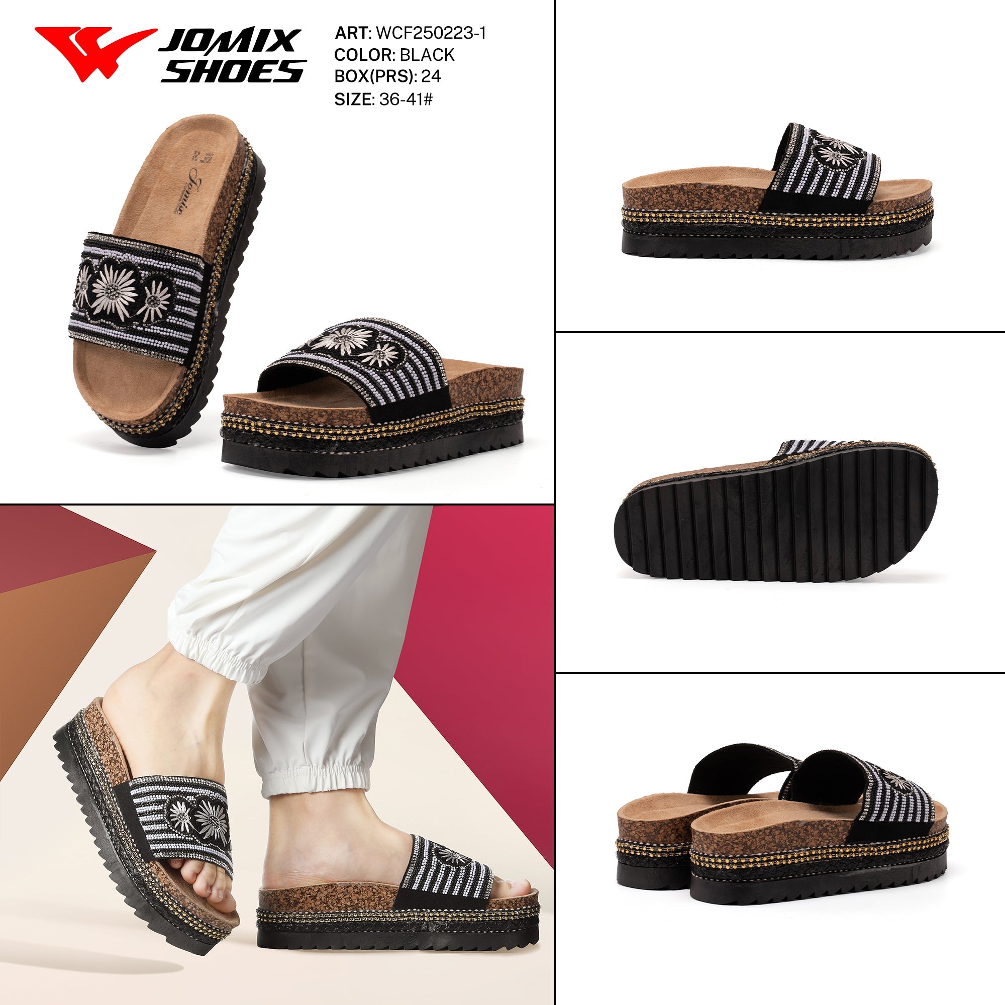Ciabatte Tacco Alto Wcf250223 - 1 - Fornitura all'ingrosso di Sandali Donna da Jomix Shoes B2B