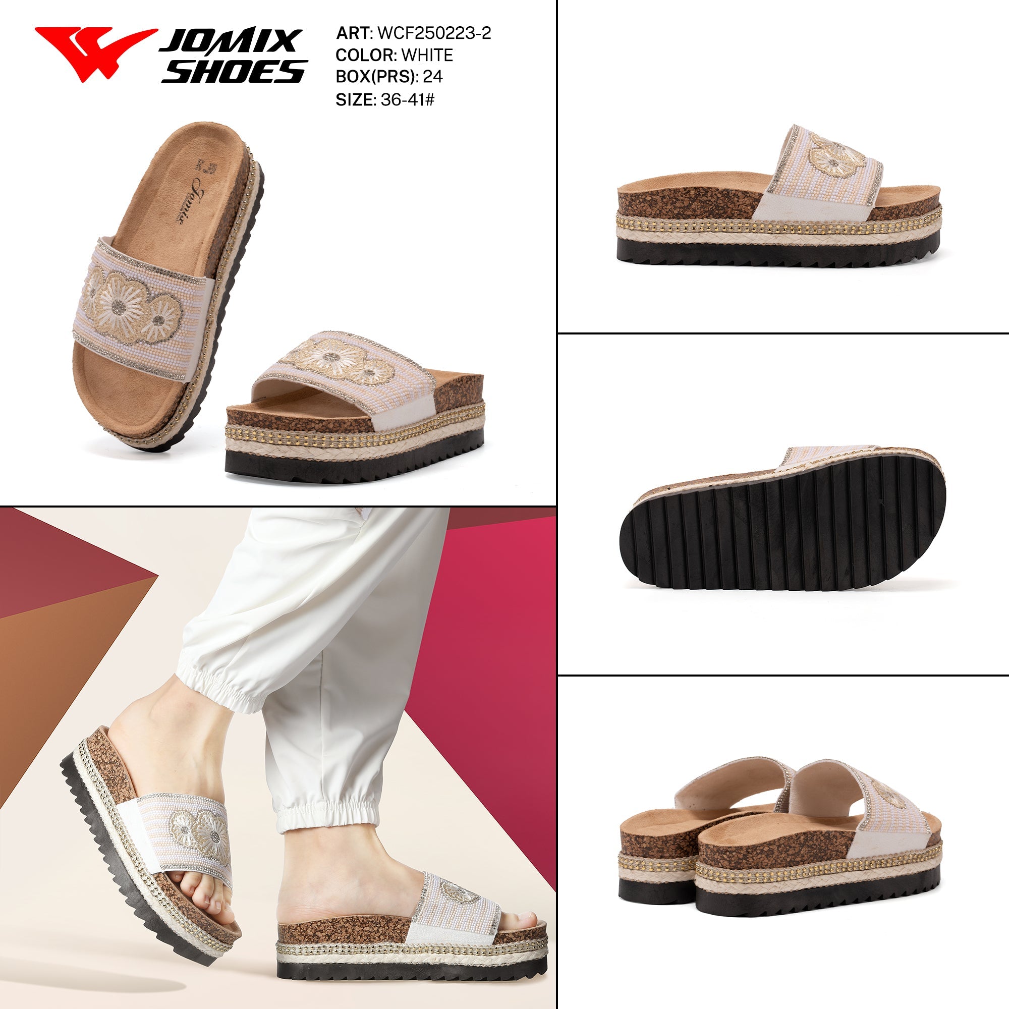 Ciabatte Tacco Alto Wcf250223 - 2 - Fornitura all'ingrosso di Sandali Donna da Jomix Shoes B2B