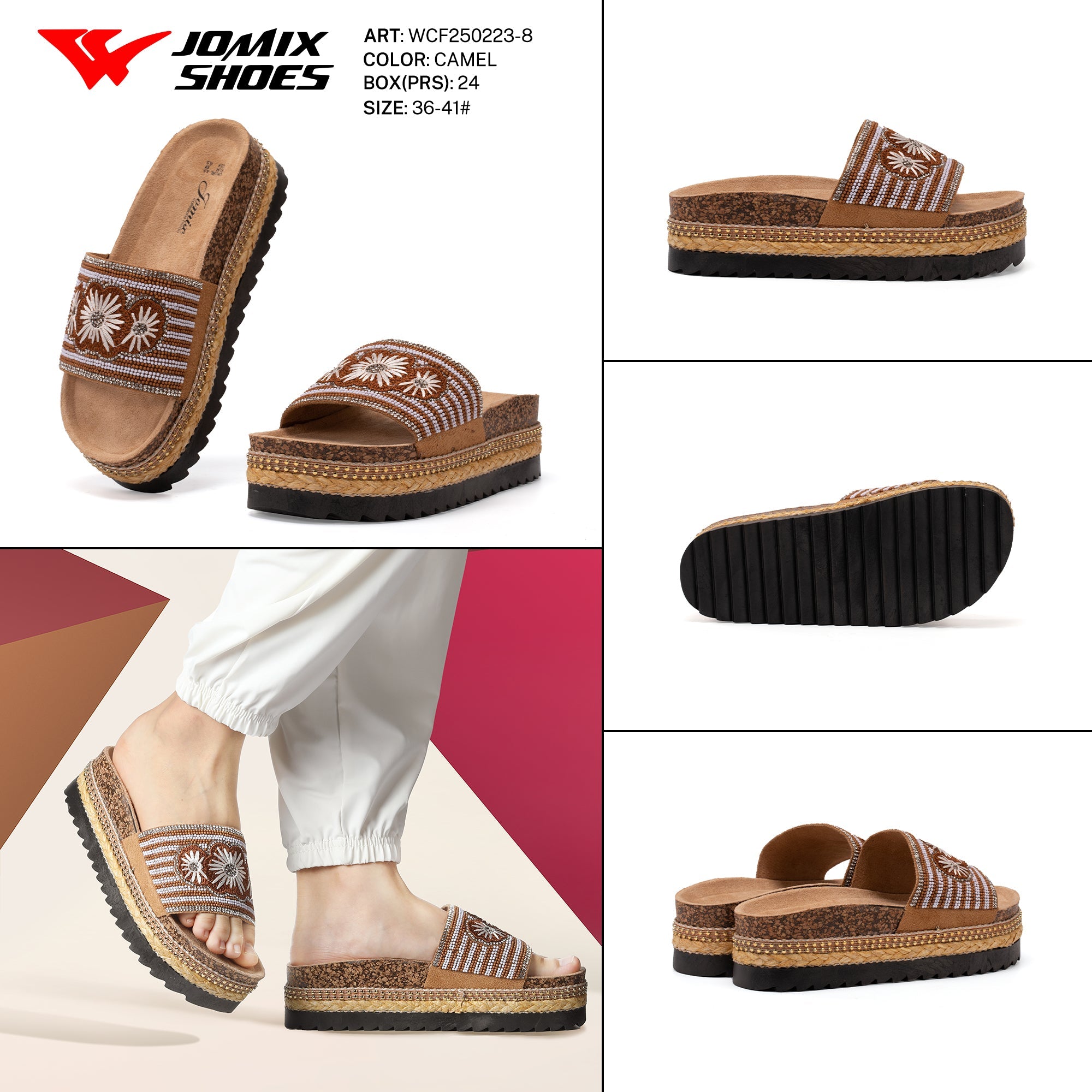 Ciabatte Tacco Alto Wcf250223 - 8 - Fornitura all'ingrosso di Sandali Donna da Jomix Shoes B2B
