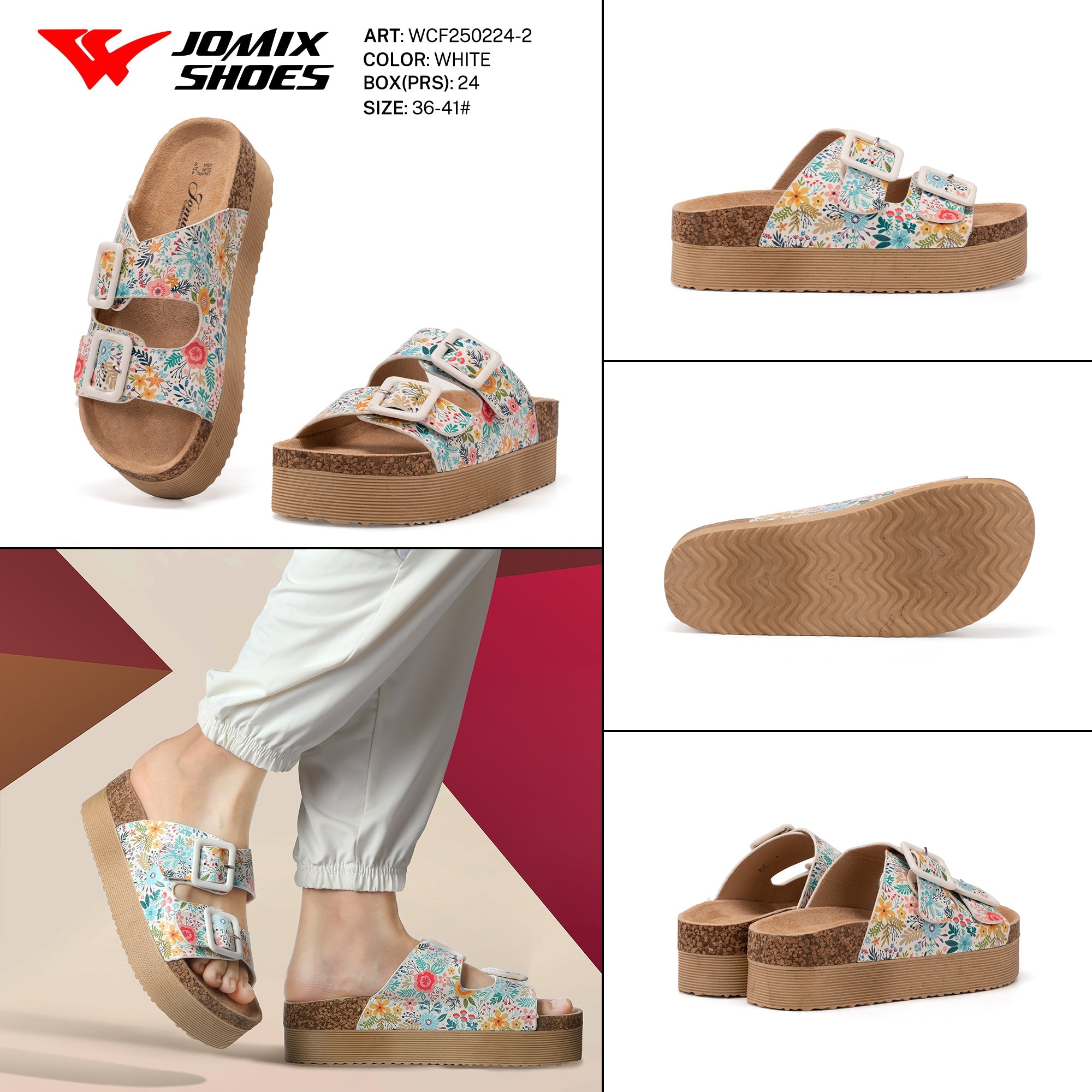 Ciabatte Tacco Alto Wcf250224 - 2 - Fornitura all'ingrosso di Sandali Donna da Jomix Shoes B2B