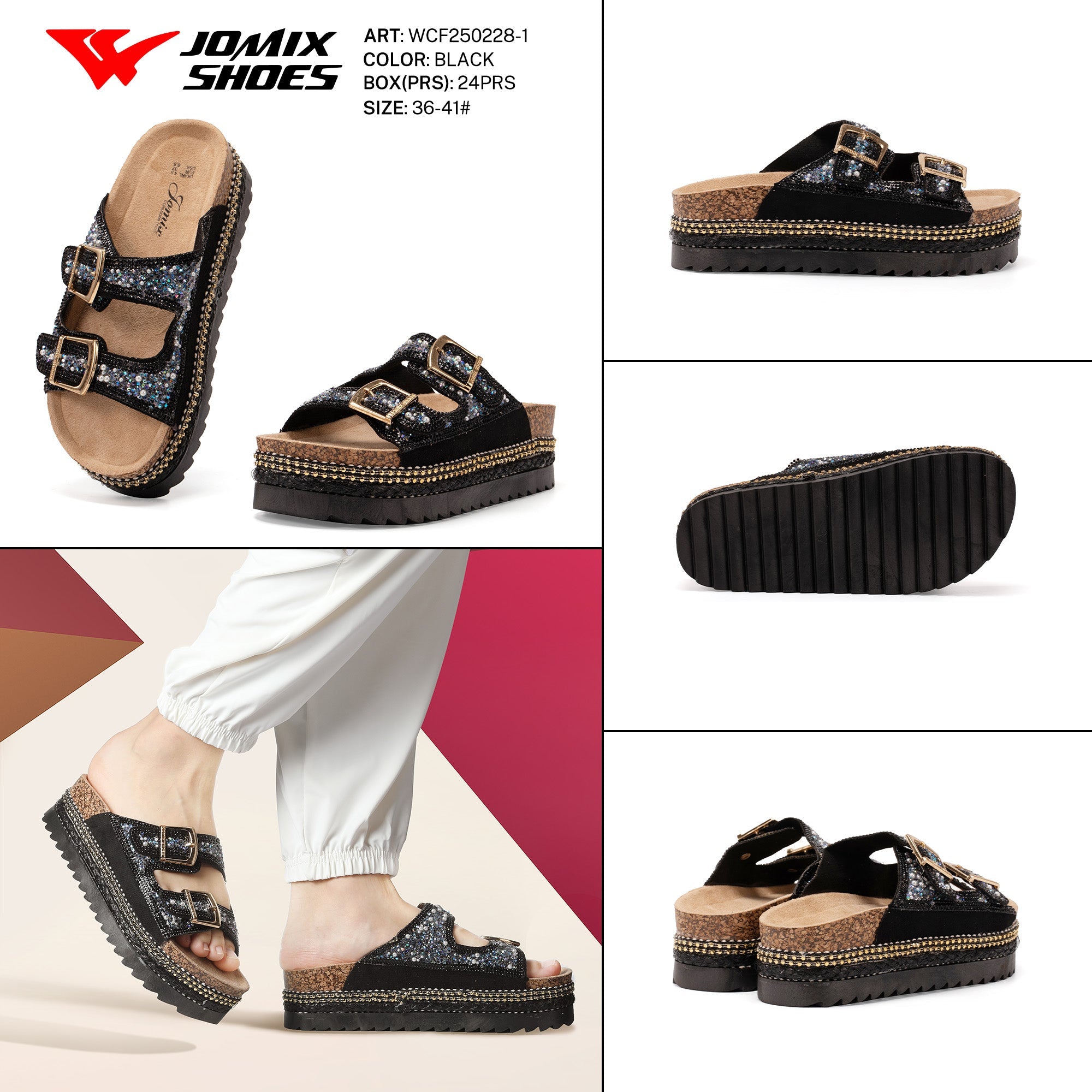 Ciabatte Tacco Alto Wcf250228 - 1 - Fornitura all'ingrosso di Sandali Donna da Jomix Shoes B2B