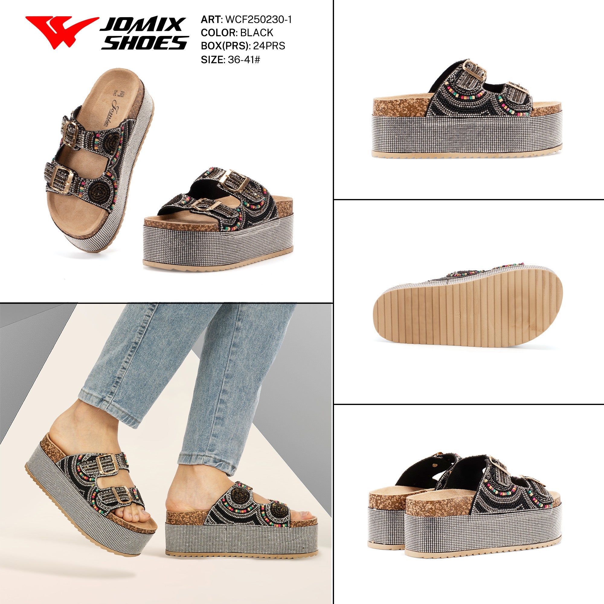 Ciabatte Tacco Alto Wcf250230 - 1 - Fornitura all'ingrosso di Sandali Donna da Jomix Shoes B2B