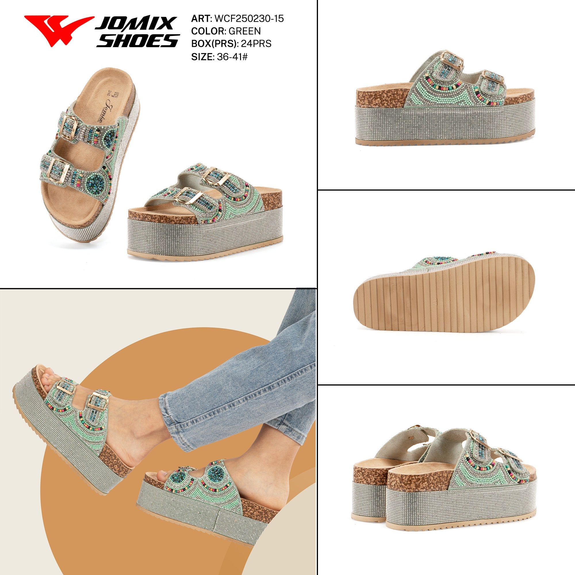 Ciabatte Tacco Alto Wcf250230 - 15 - Fornitura all&#39;ingrosso di Sandali Donna da Jomix Shoes B2B