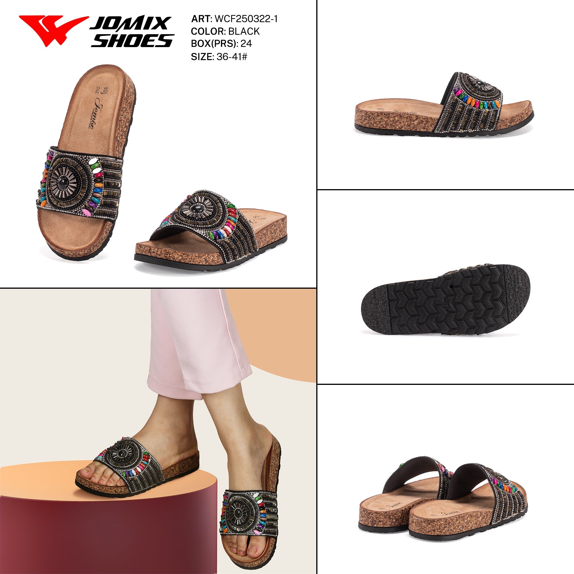 Ciabatte Tacco Alto Wcf250322 - 1 - Fornitura all'ingrosso di Sandali Donna da Jomix Shoes B2B