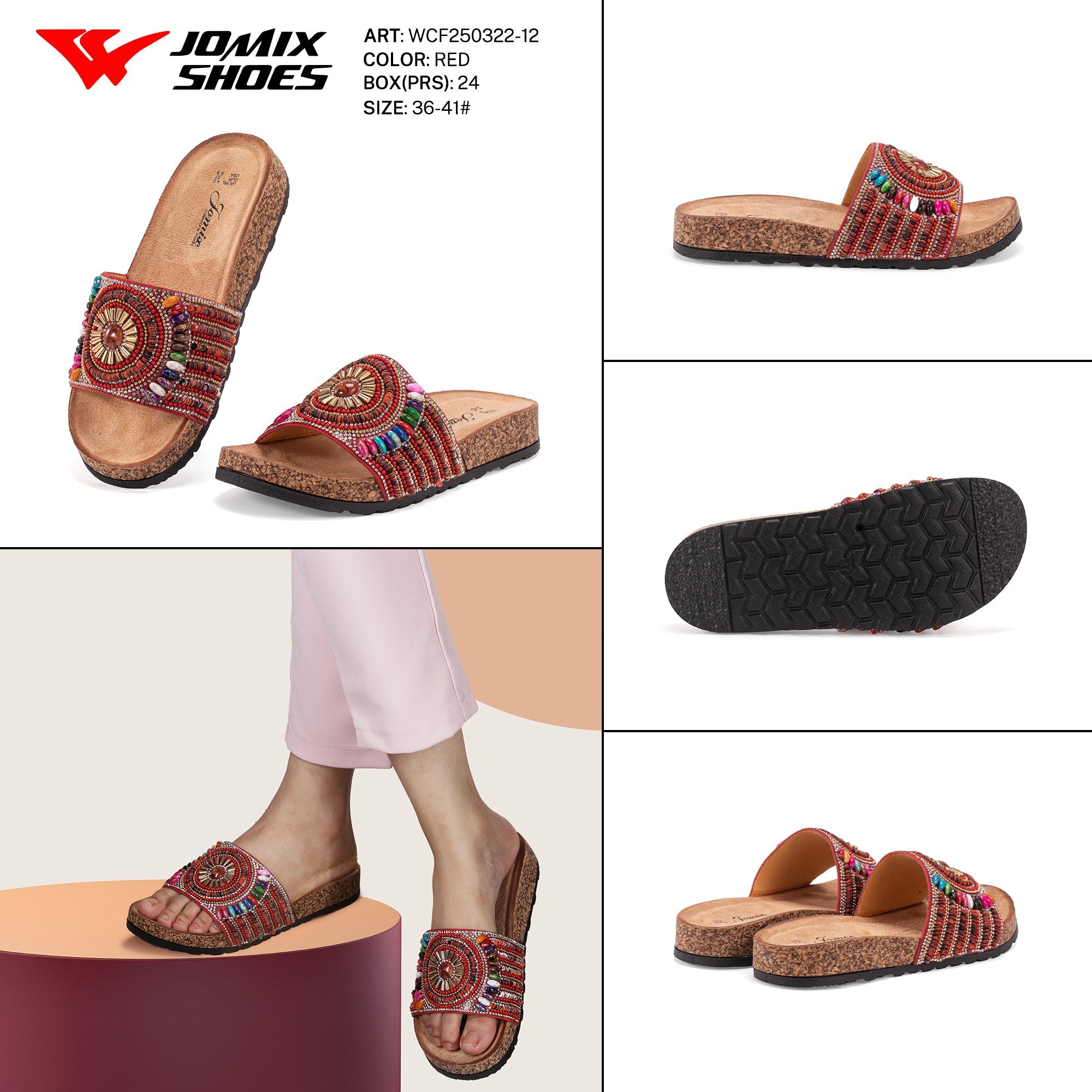 Ciabatte Tacco Alto Wcf250322 - 12 - Fornitura all'ingrosso di Sandali Donna da Jomix Shoes B2B