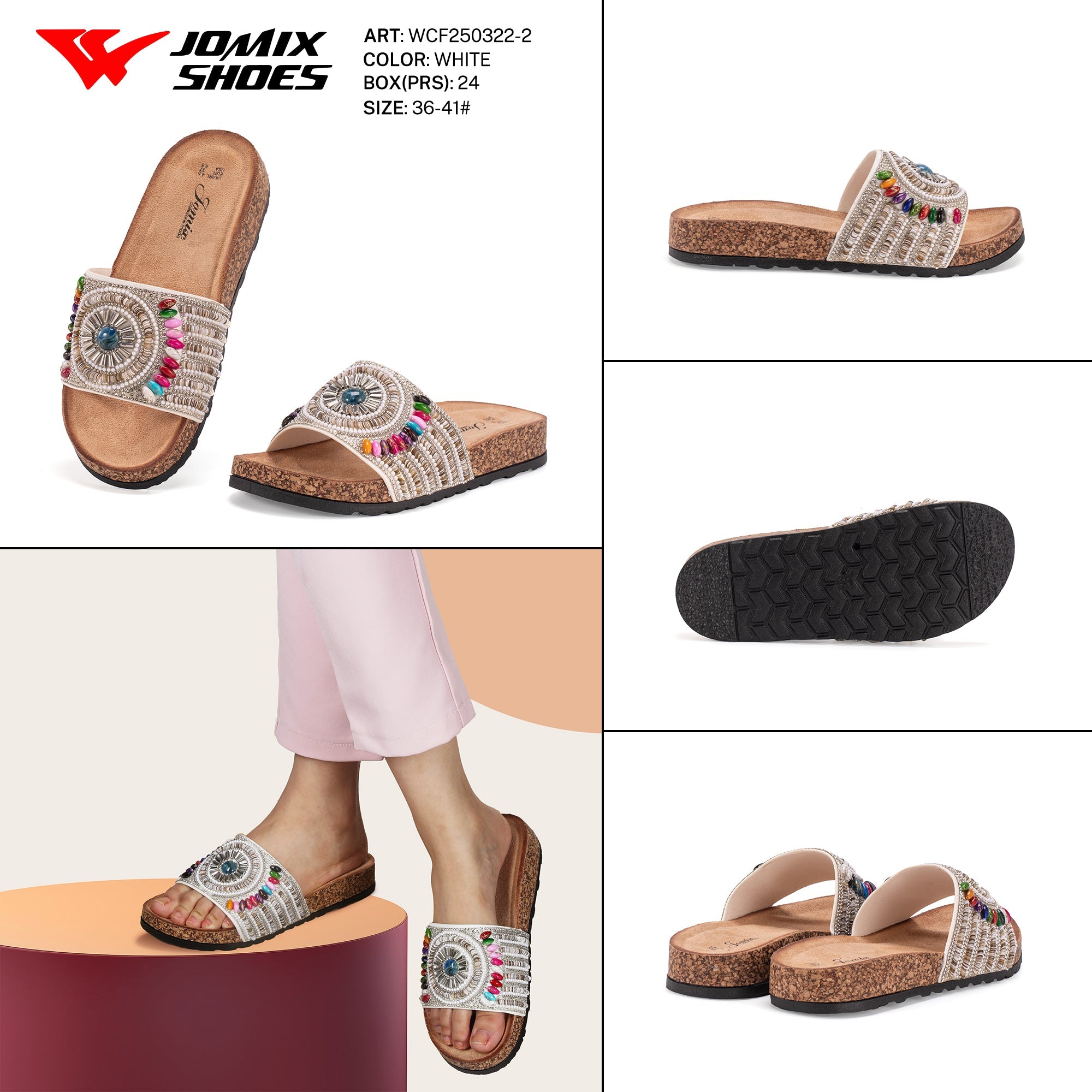 Ciabatte Tacco Alto Wcf250322 - 2 - Fornitura all'ingrosso di Sandali Donna da Jomix Shoes B2B