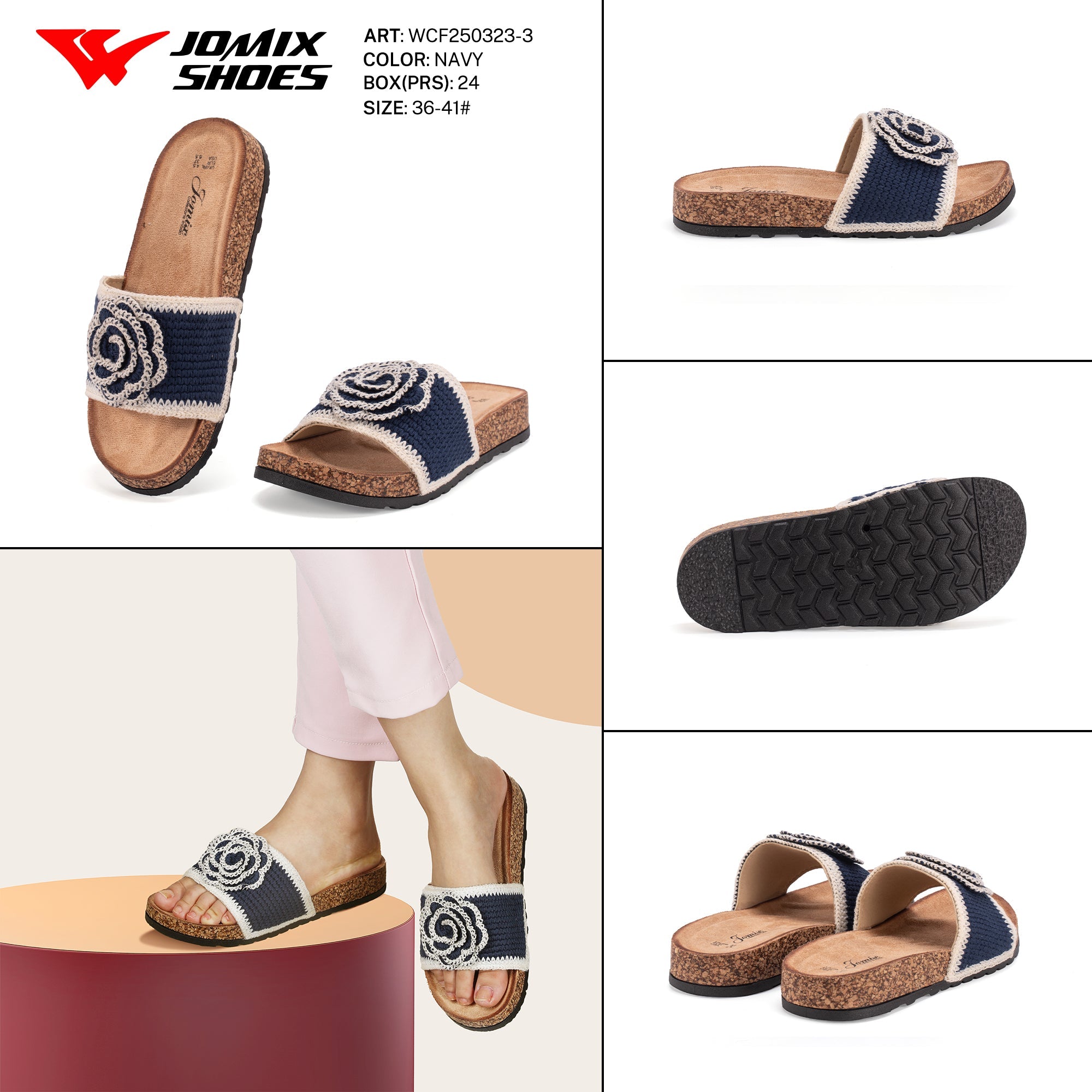 Ciabatte Tacco Alto Wcf250323 - 3 - Fornitura all'ingrosso di Sandali Donna da Jomix Shoes B2B