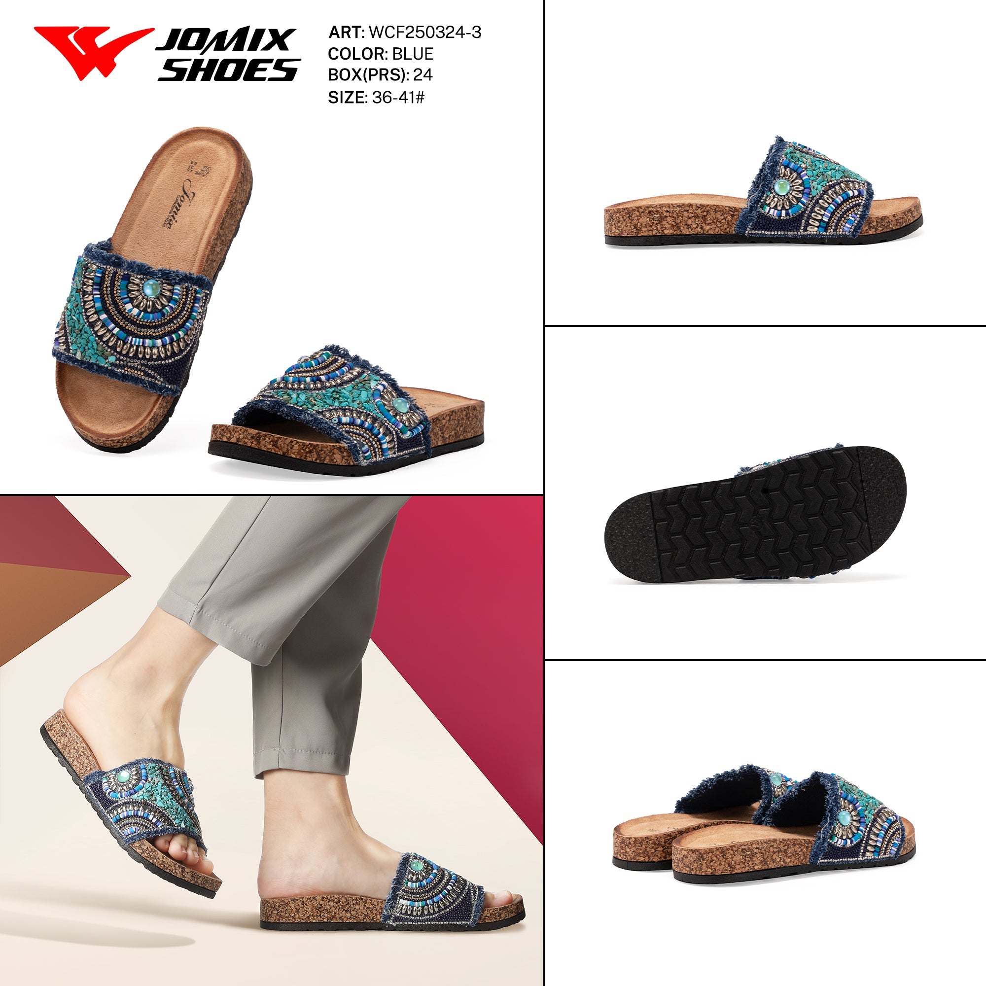 Ciabatte Tacco Alto Wcf250324 - 3 - Fornitura all'ingrosso di Sandali Donna da Jomix Shoes B2B