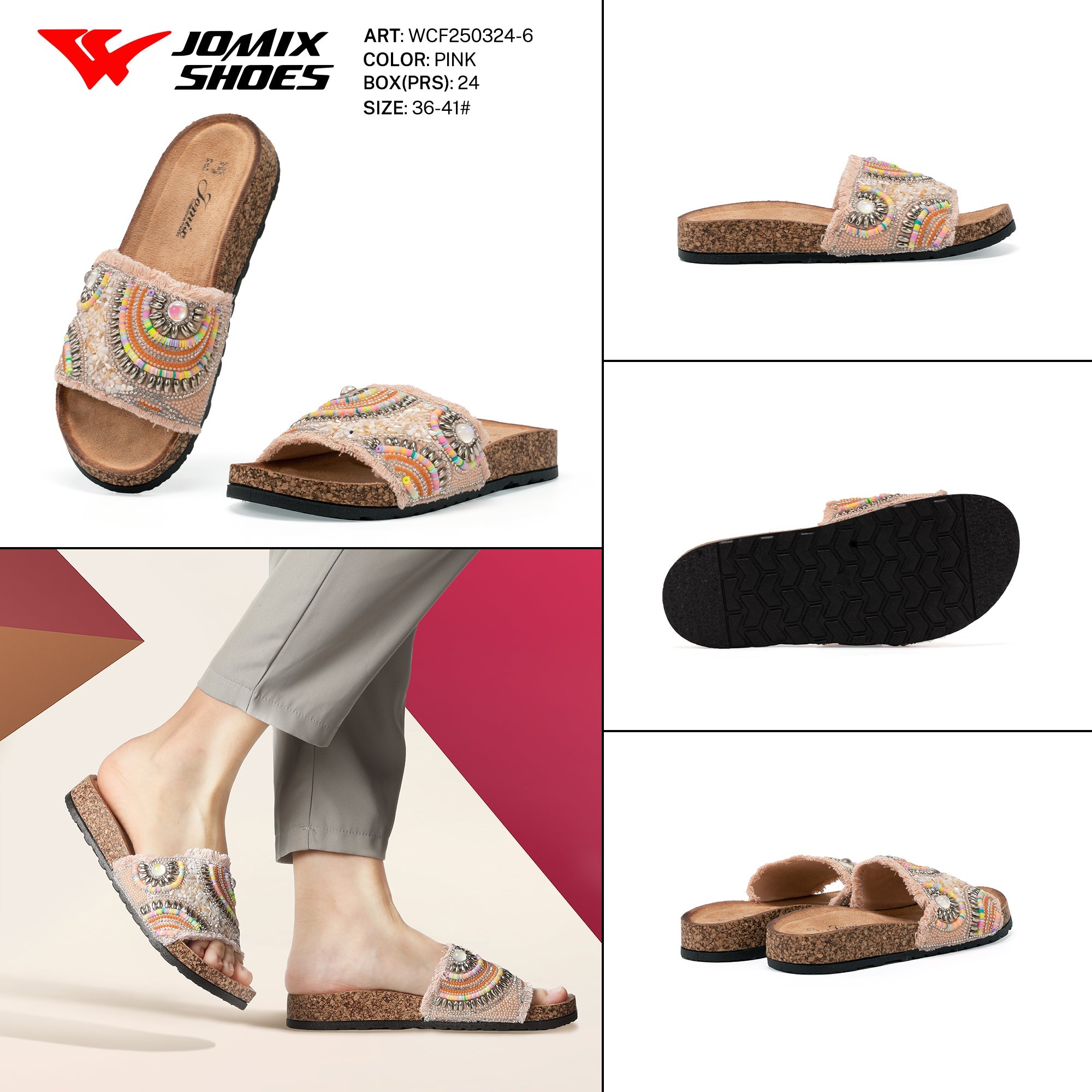 Ciabatte Tacco Alto Wcf250324 - 6 - Fornitura all&#39;ingrosso di Sandali Donna da Jomix Shoes B2B