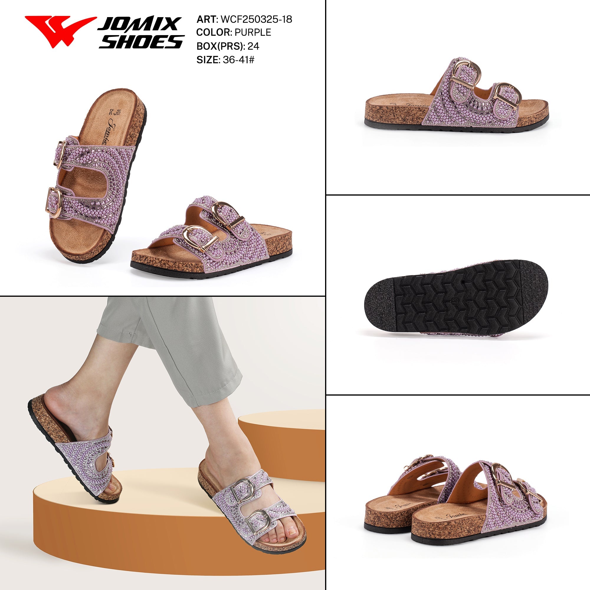 Ciabatte Tacco Alto Wcf250325 - 18 - Fornitura all'ingrosso di Sandali Donna da Jomix Shoes B2B