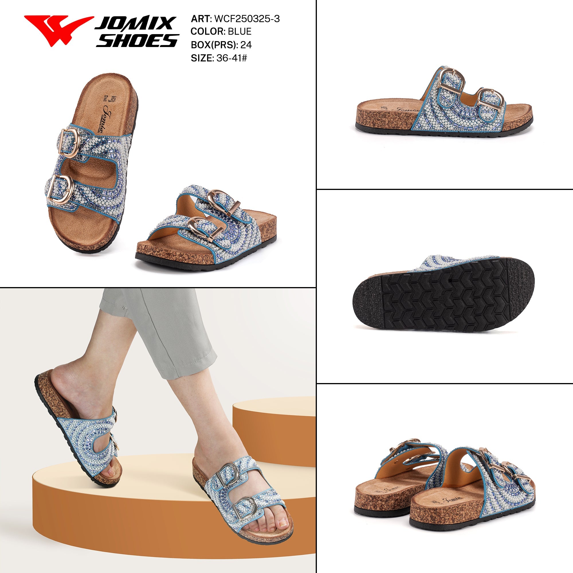Ciabatte Tacco Alto Wcf250325 - 3 - Fornitura all'ingrosso di Sandali Donna da Jomix Shoes B2B
