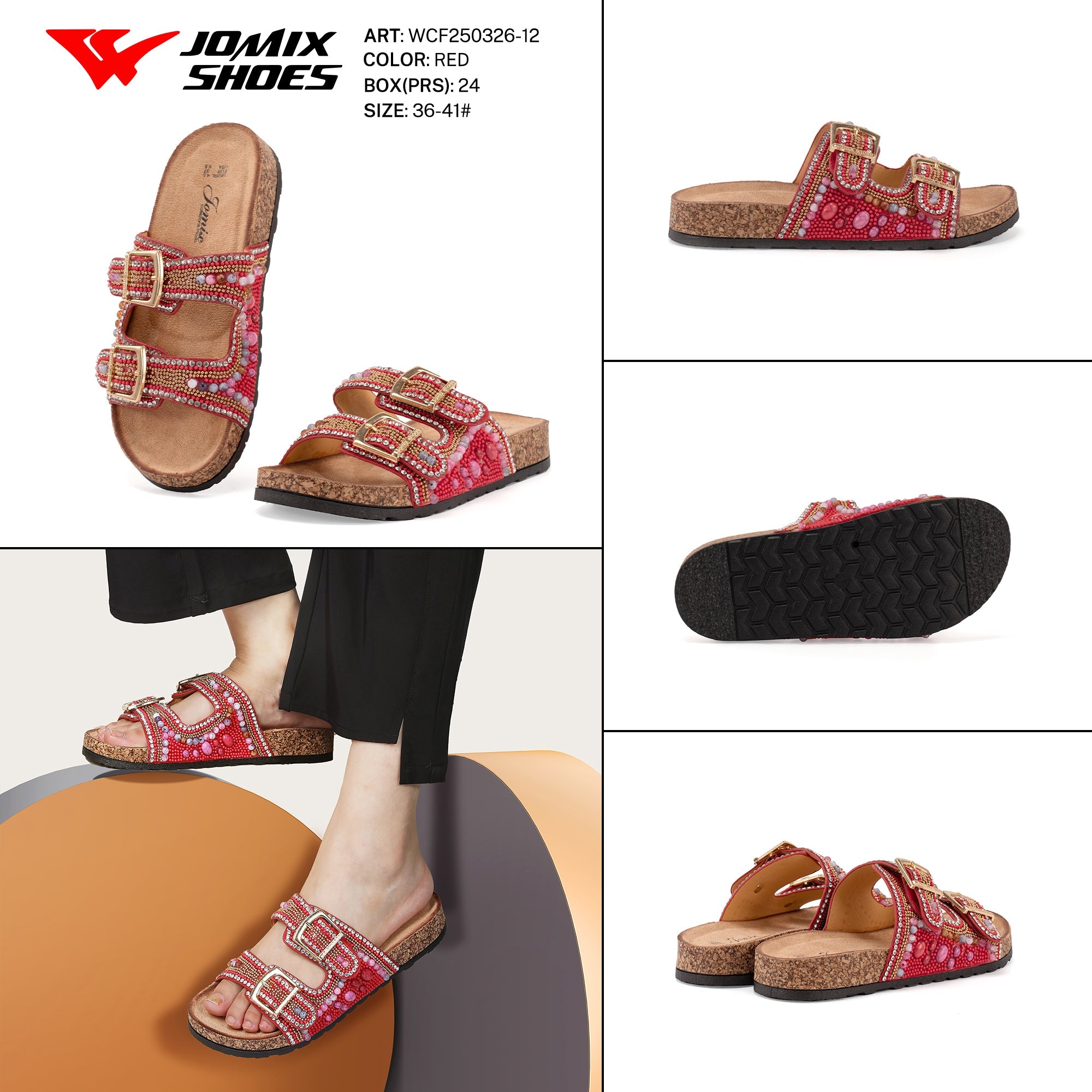 Ciabatte Tacco Alto Wcf250326 - 12 - Fornitura all'ingrosso di Sandali Donna da Jomix Shoes B2B