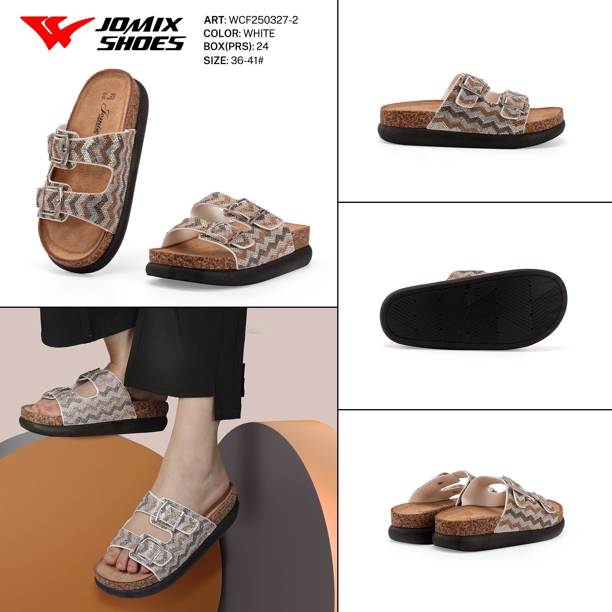 Ciabatte Tacco Alto Wcf250327 - 2 - Fornitura all'ingrosso di Sandali Donna da Jomix Shoes B2B