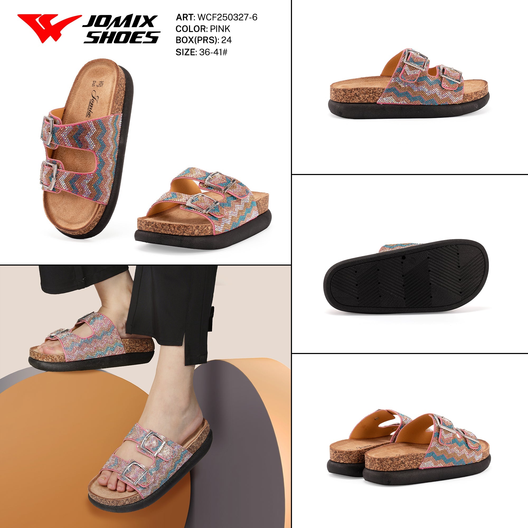 Ciabatte Tacco Alto Wcf250327 - 6 - Fornitura all&#39;ingrosso di Sandali Donna da Jomix Shoes B2B
