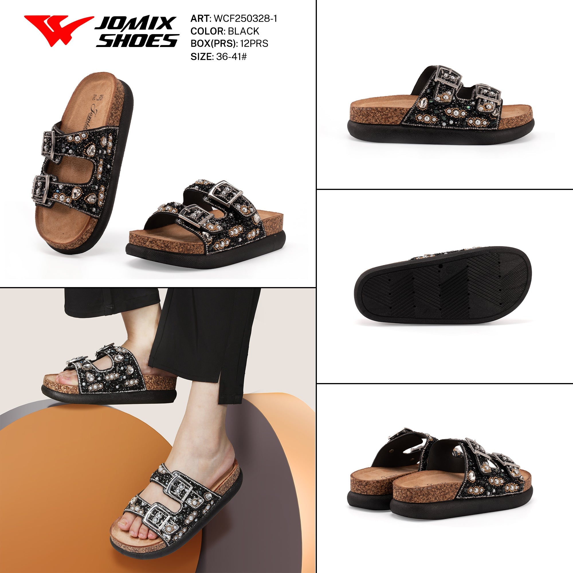 Ciabatte Tacco Alto Wcf250328 - 1 - Fornitura all'ingrosso di Sandali Donna da Jomix Shoes B2B