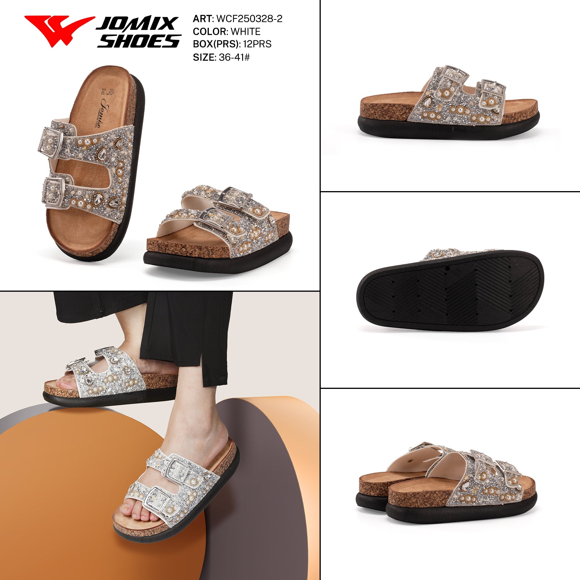 Ciabatte Tacco Alto Wcf250328 - 2 - Fornitura all'ingrosso di Sandali Donna da Jomix Shoes B2B