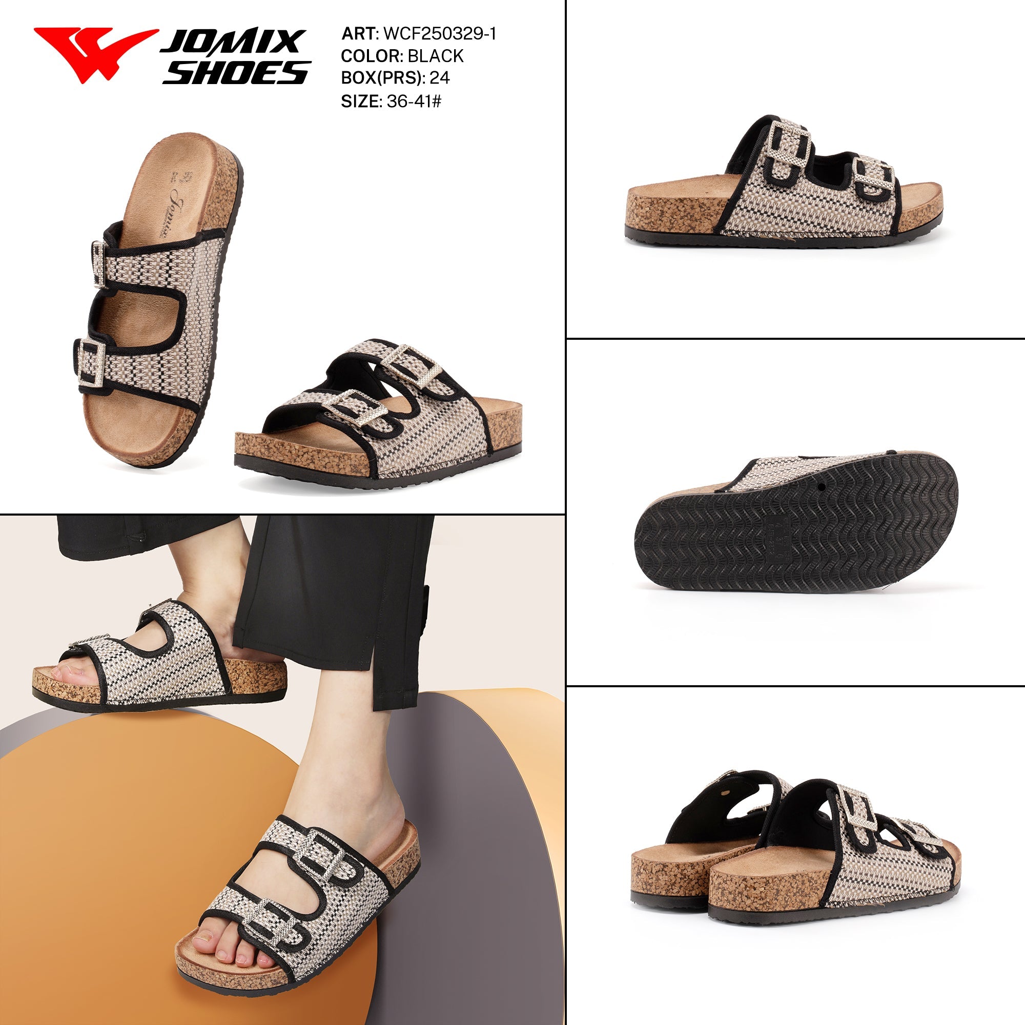 Ciabatte Tacco Alto Wcf250329 - 1 - Fornitura all&#39;ingrosso di Sandali Donna da Jomix Shoes B2B