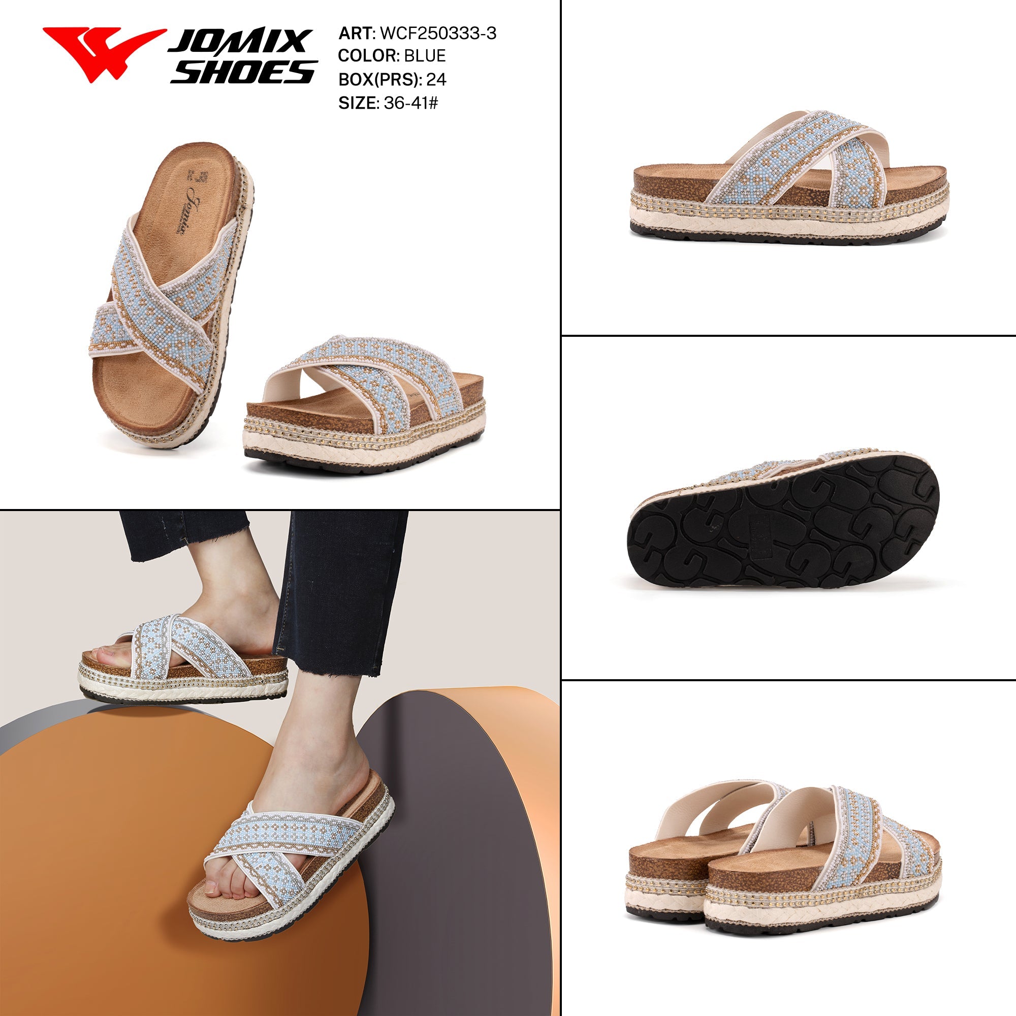 Ciabatte Tacco Alto Wcf250333 - 3 - Fornitura all'ingrosso di Sandali Donna da Jomix Shoes B2B