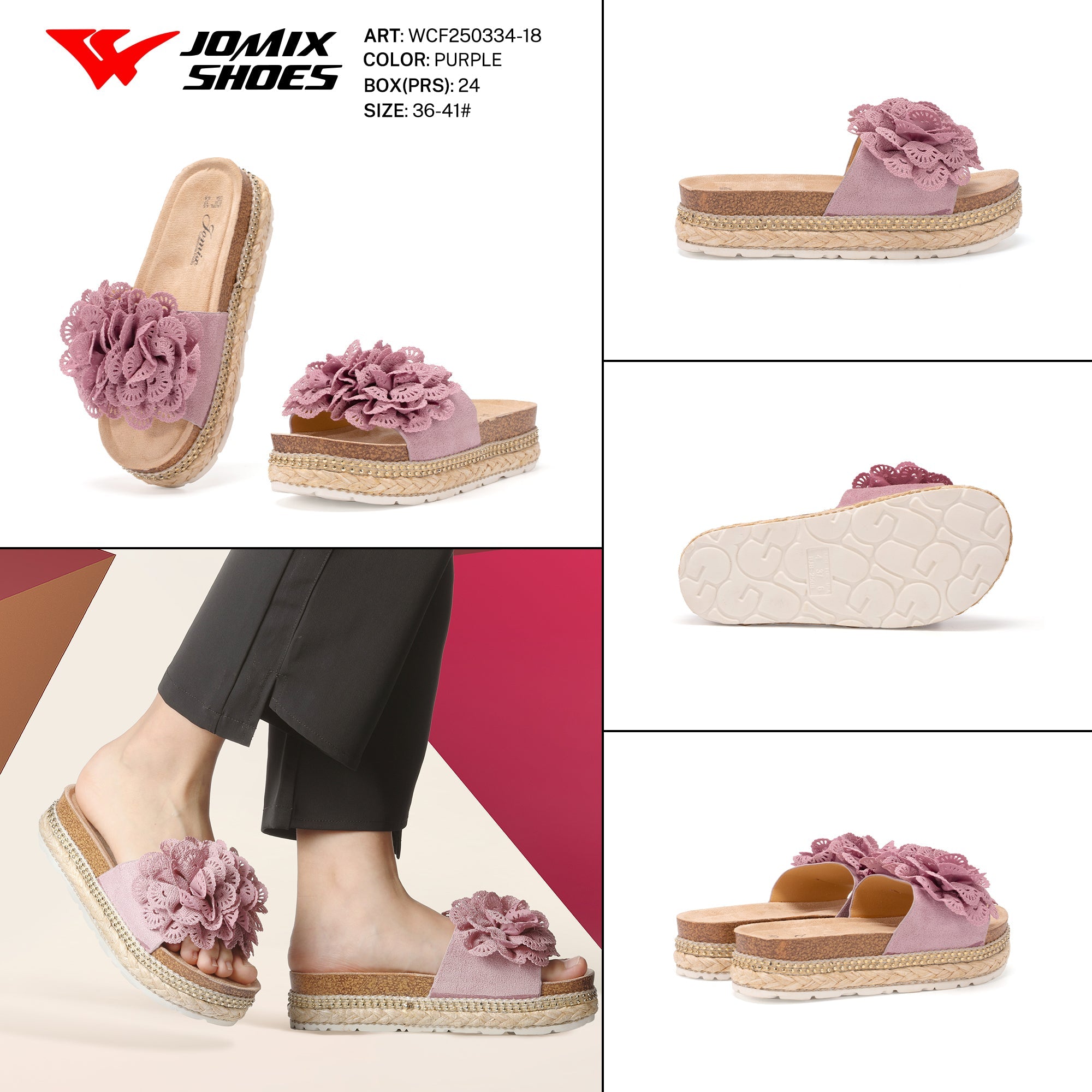 Ciabatte Tacco Alto Wcf250334 - 18 - Fornitura all'ingrosso di Sandali Donna da Jomix Shoes B2B