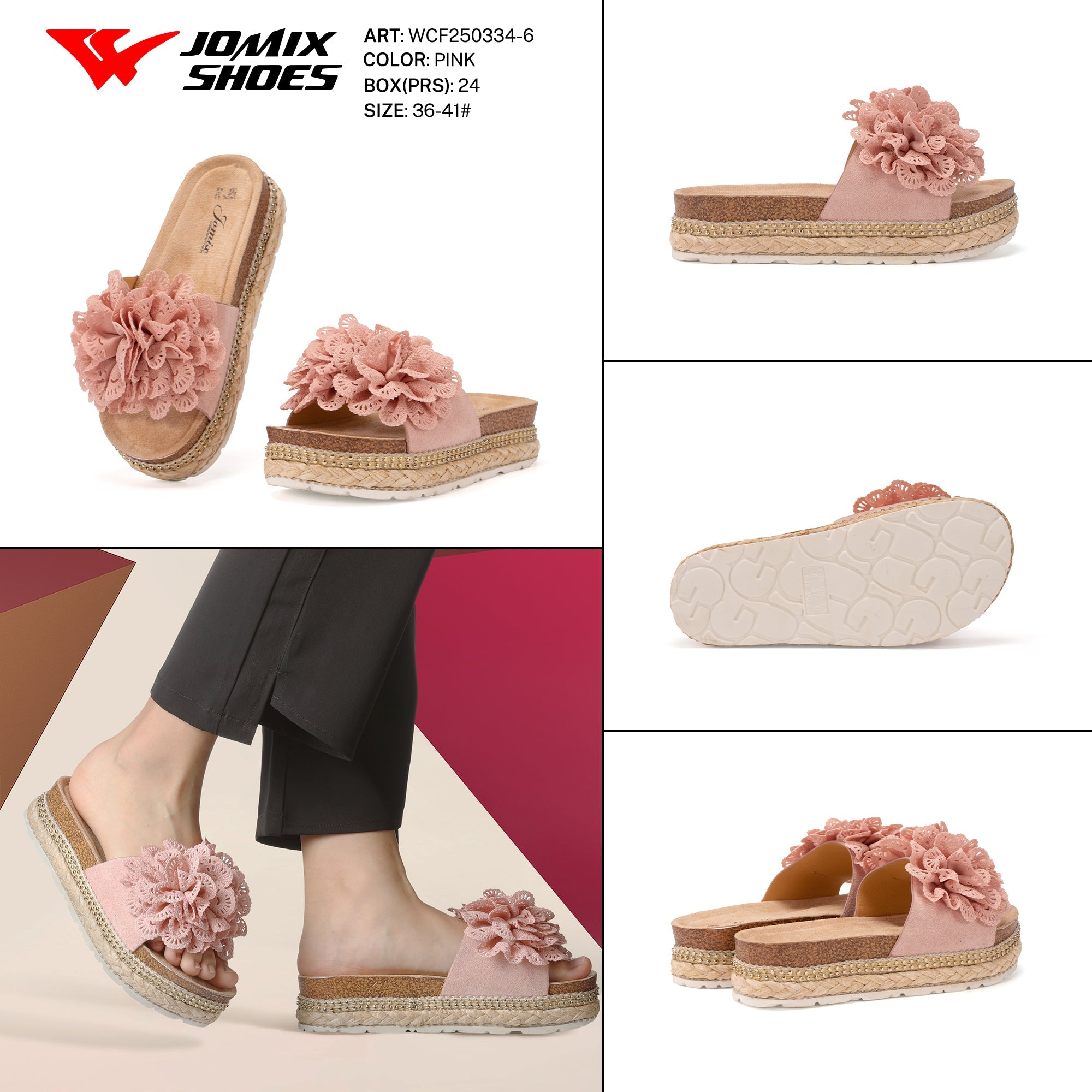 Ciabatte Tacco Alto Wcf250334 - 6 - Fornitura all'ingrosso di Sandali Donna da Jomix Shoes B2B