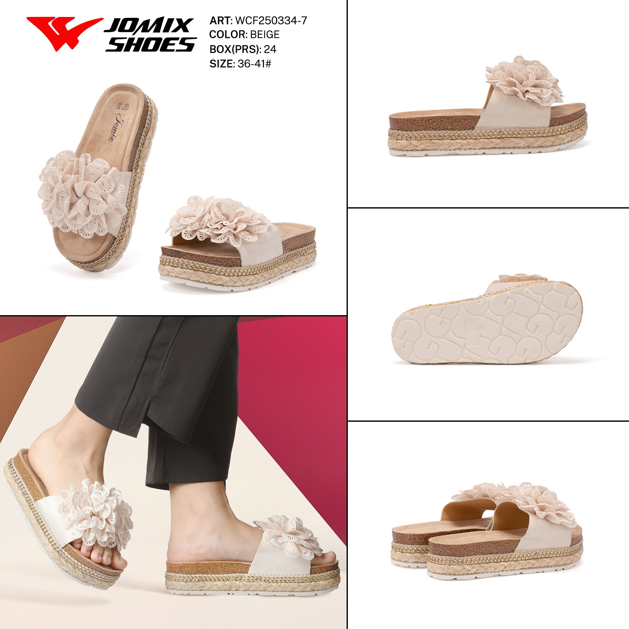 Ciabatte Tacco Alto Wcf250334 - 7 - Fornitura all'ingrosso di Sandali Donna da Jomix Shoes B2B
