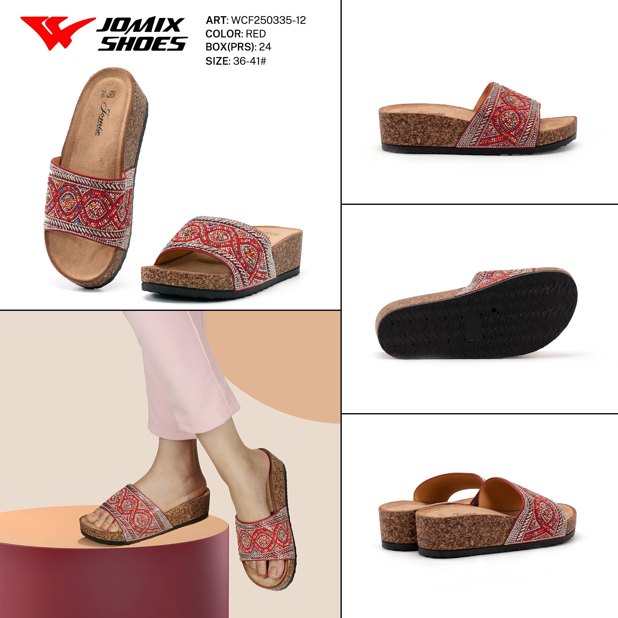 Ciabatte Tacco Alto Wcf250335 - 12 - Fornitura all'ingrosso di Sandali Donna da Jomix Shoes B2B